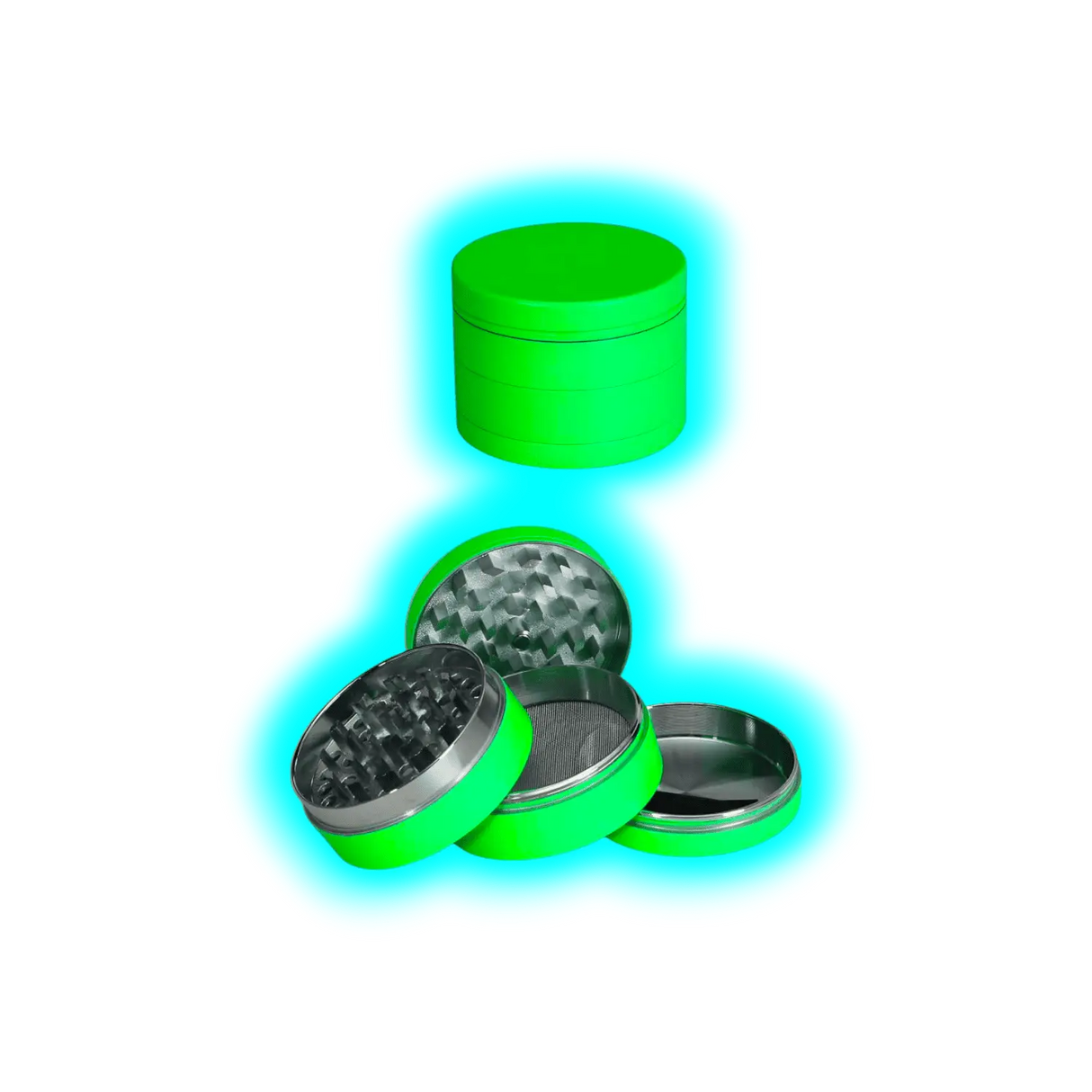 Black Leaf Grinder Glow in the Dark 4 Parts