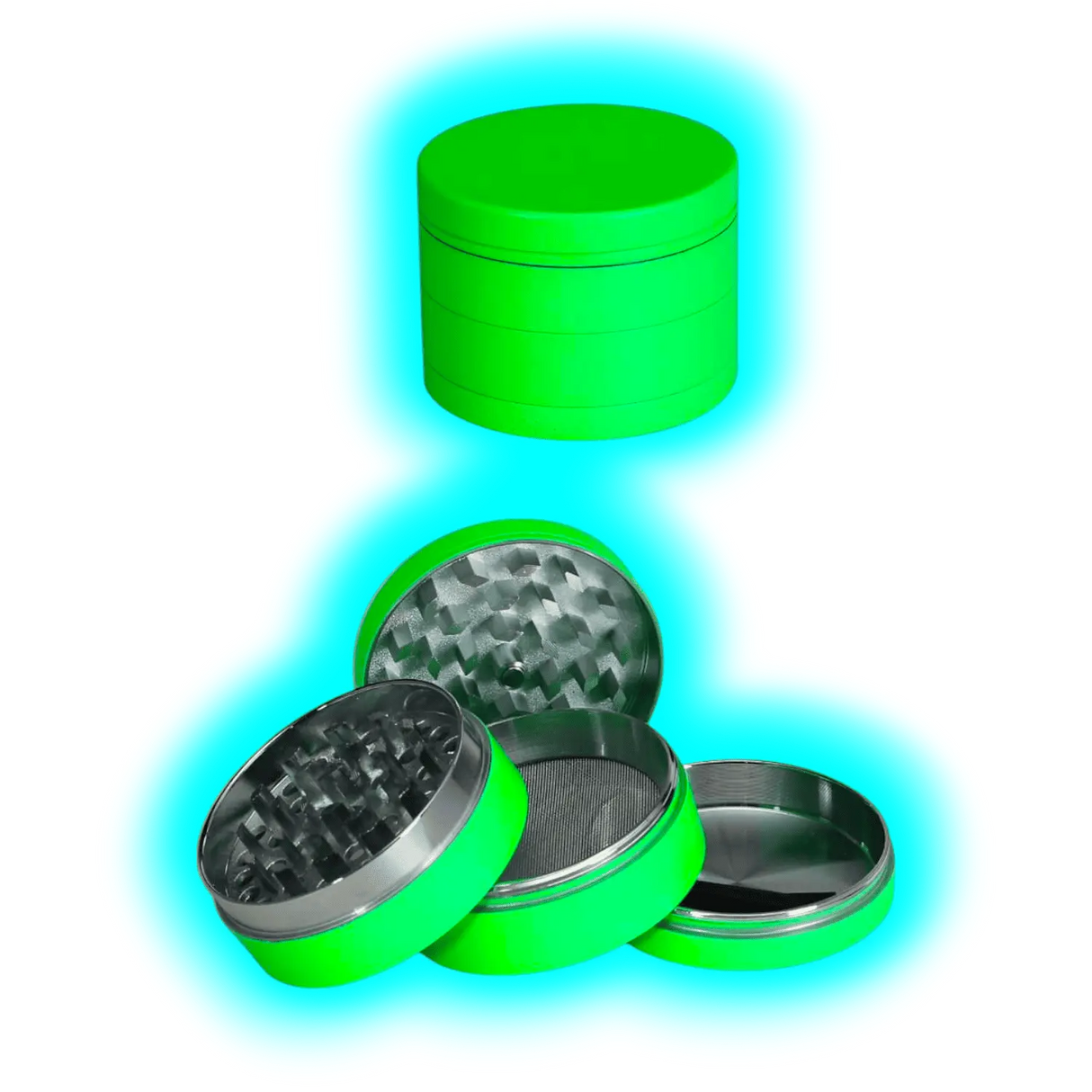 Black Leaf Grinder Glow in the Dark 4 Parts