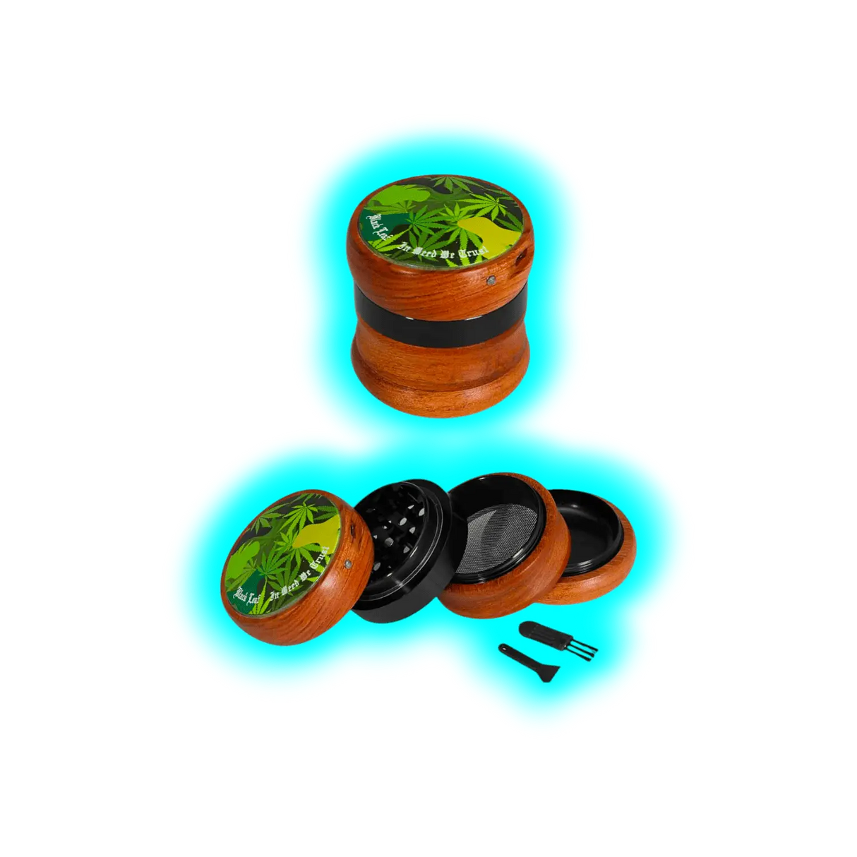 Black Leaf Grinder LED Top 4 Parts
