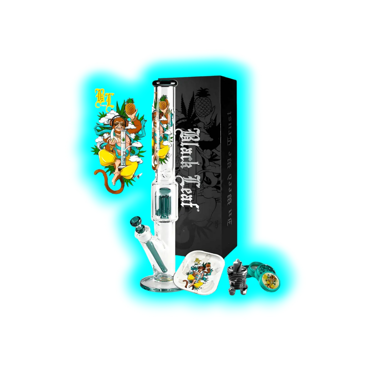 Black Leaf Hanuman Bong Set Straight