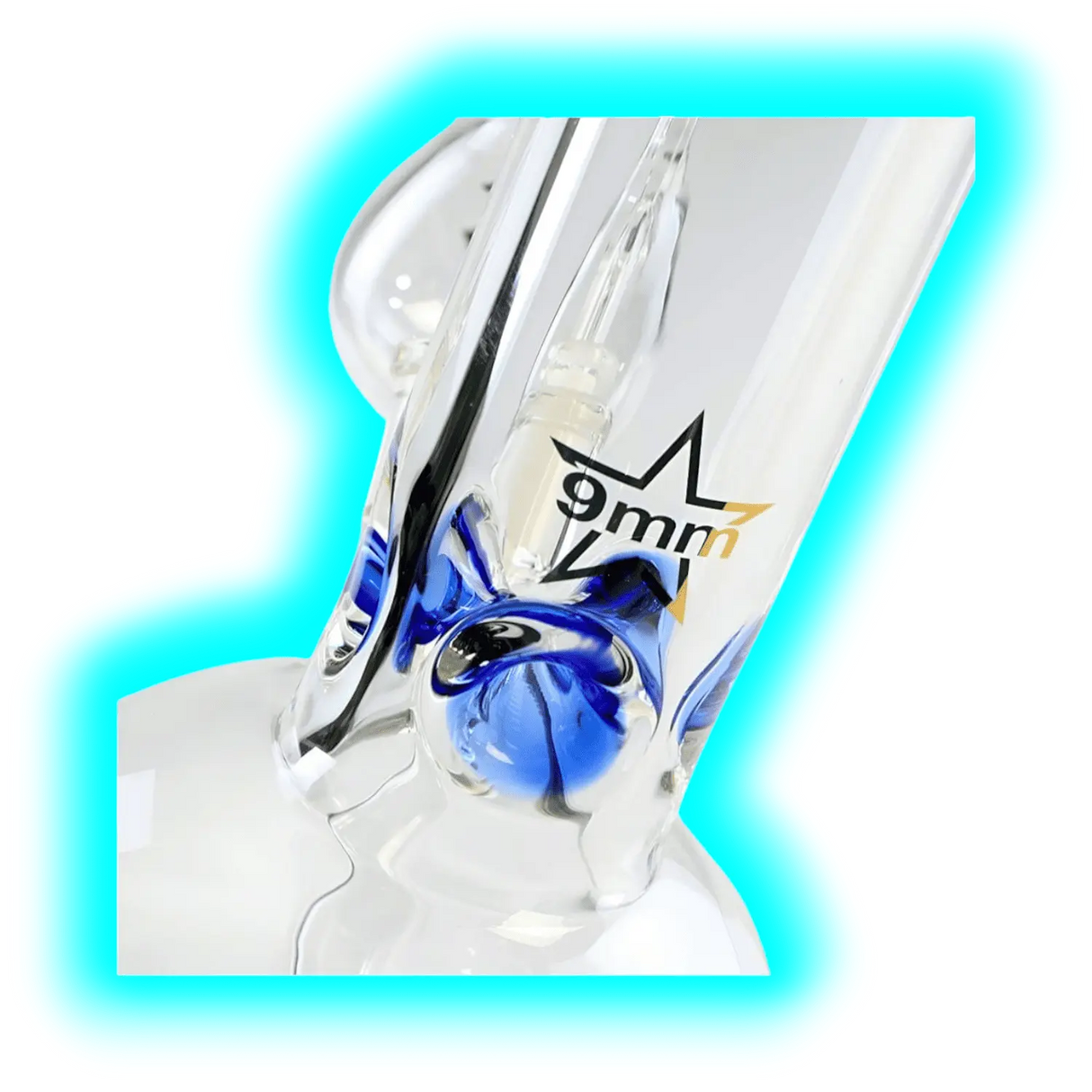 Black Leaf Ice Bong 9mm mit Vorkühler 44.5cm