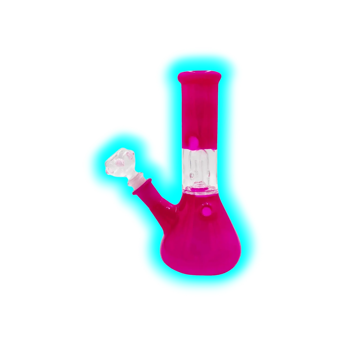 Black Leaf Ice Bong Domeperkolator 21cm Pink