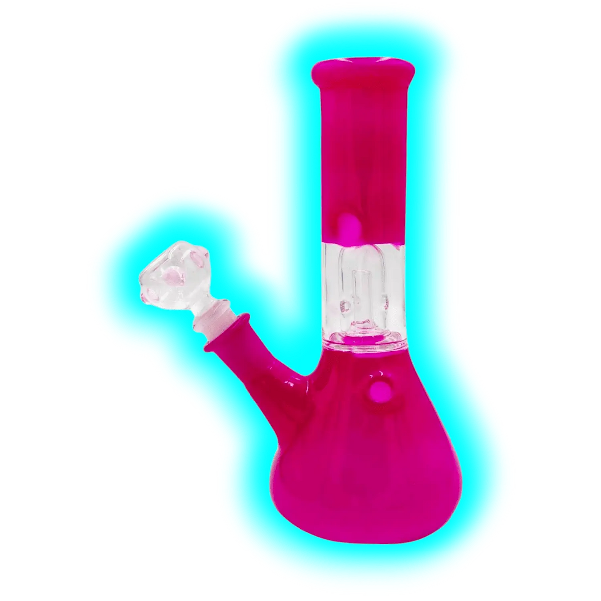 Black Leaf Ice Bong Domeperkolator 21cm Pink