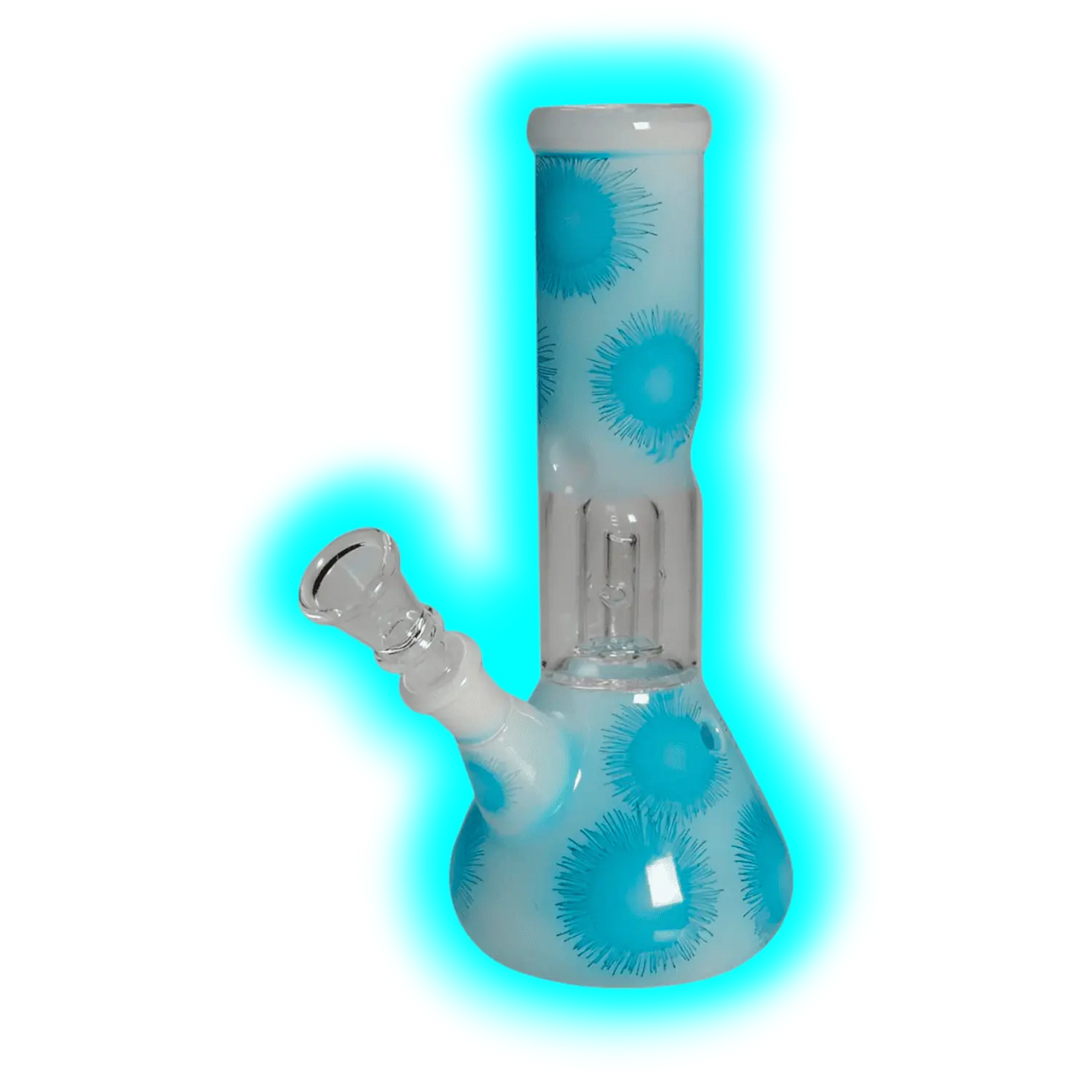 Black Leaf Ice Bong Domeperkolator Blue 21.5 cm