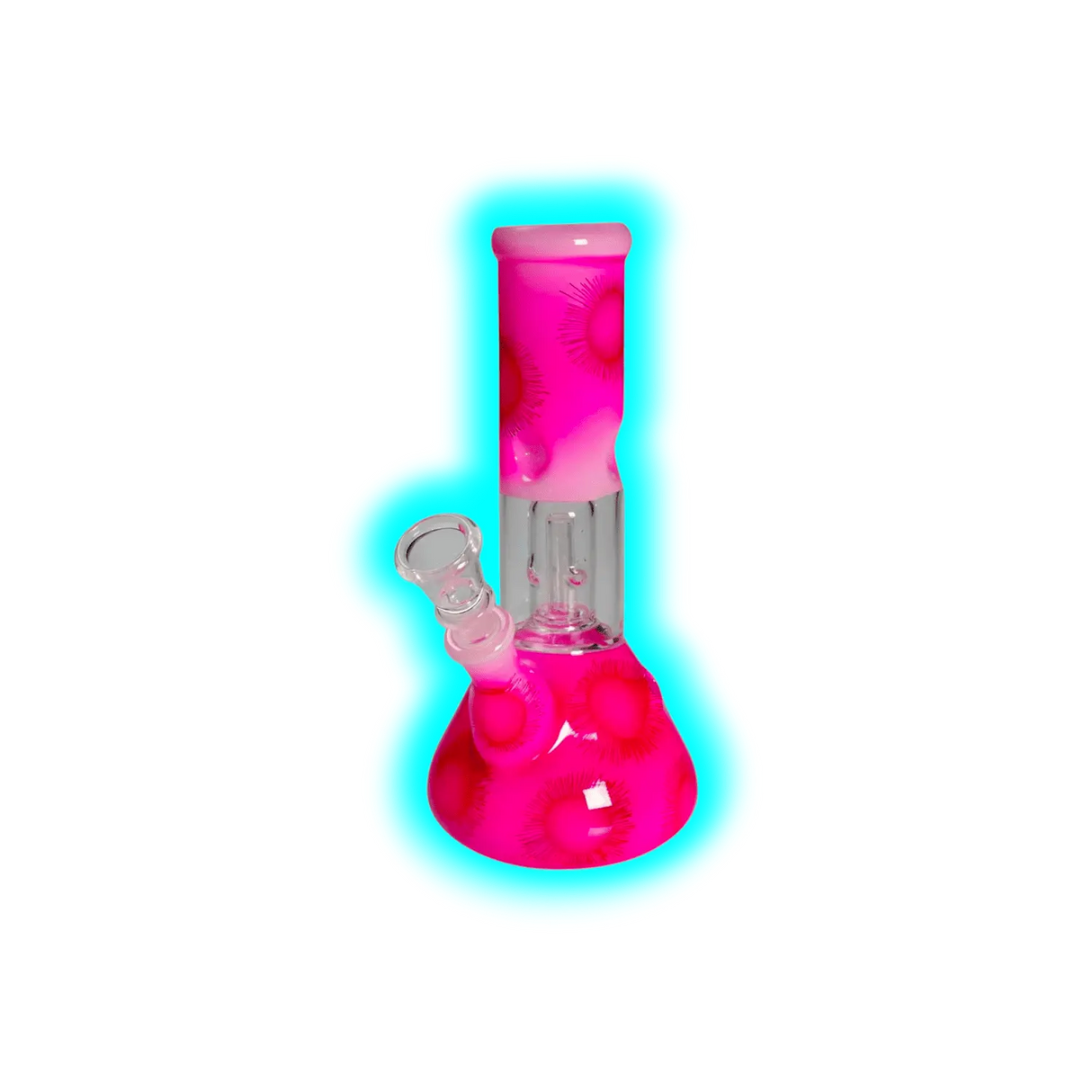 Black Leaf Ice Bong Domeperkolator Pink 21.5 cm