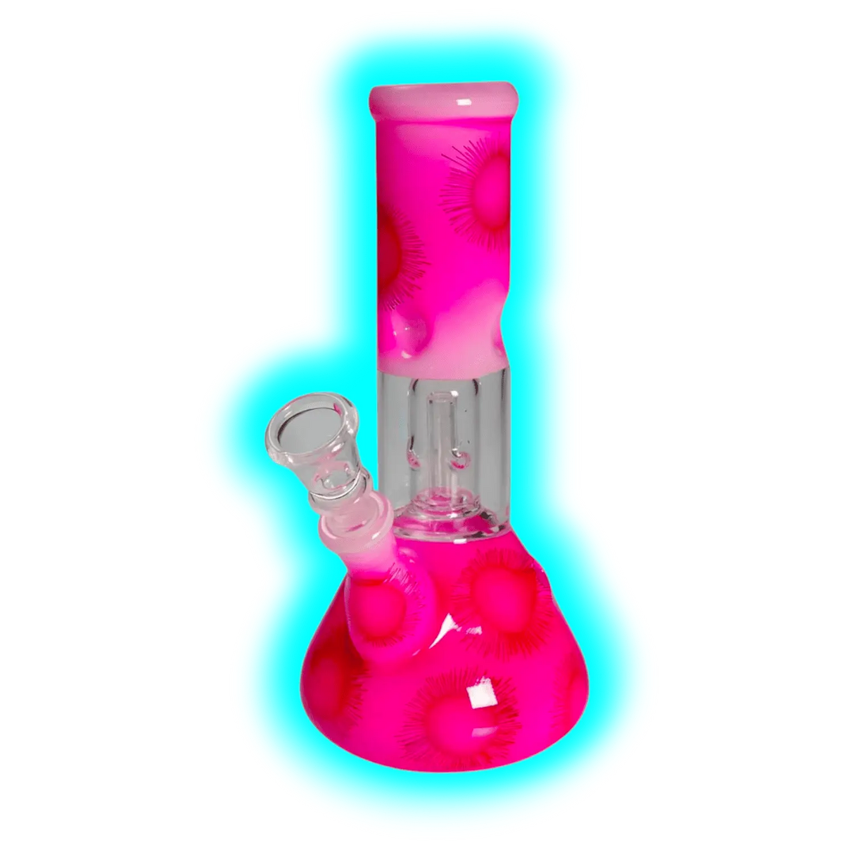 Black Leaf Ice Bong Domeperkolator Pink 21.5 cm