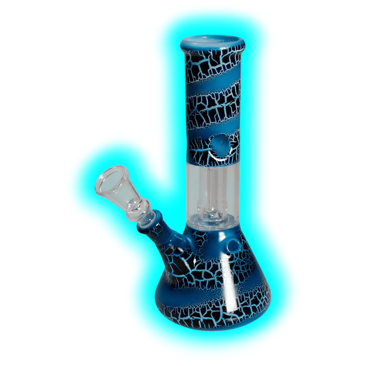 Black Leaf Ice Bong Kuppelperkulator Hellblau