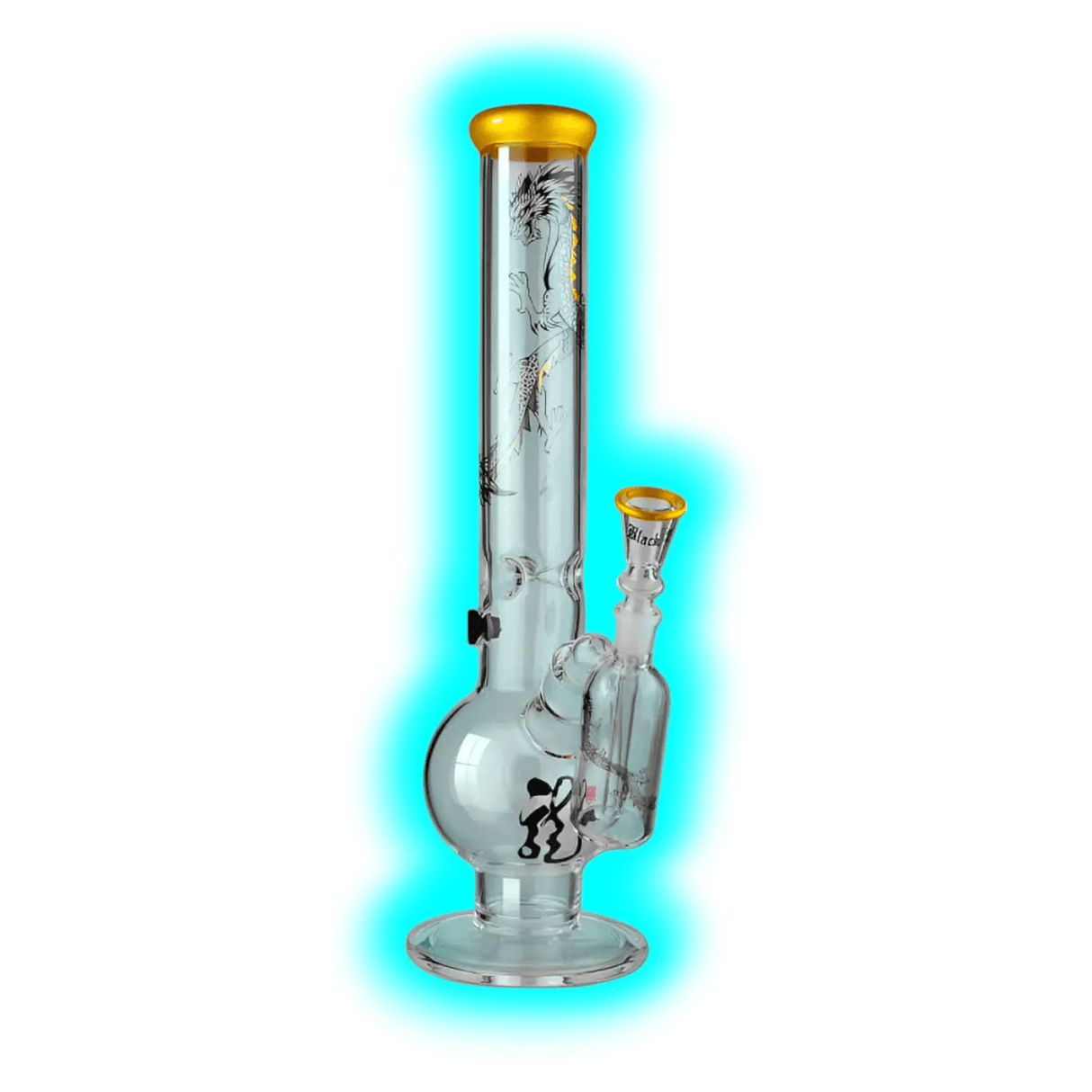 Black Leaf Ice Bong mit Vorkühler 45cm
