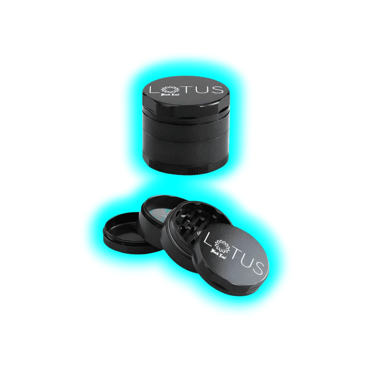 Black Leaf Lotus Grinder Grey 53mm