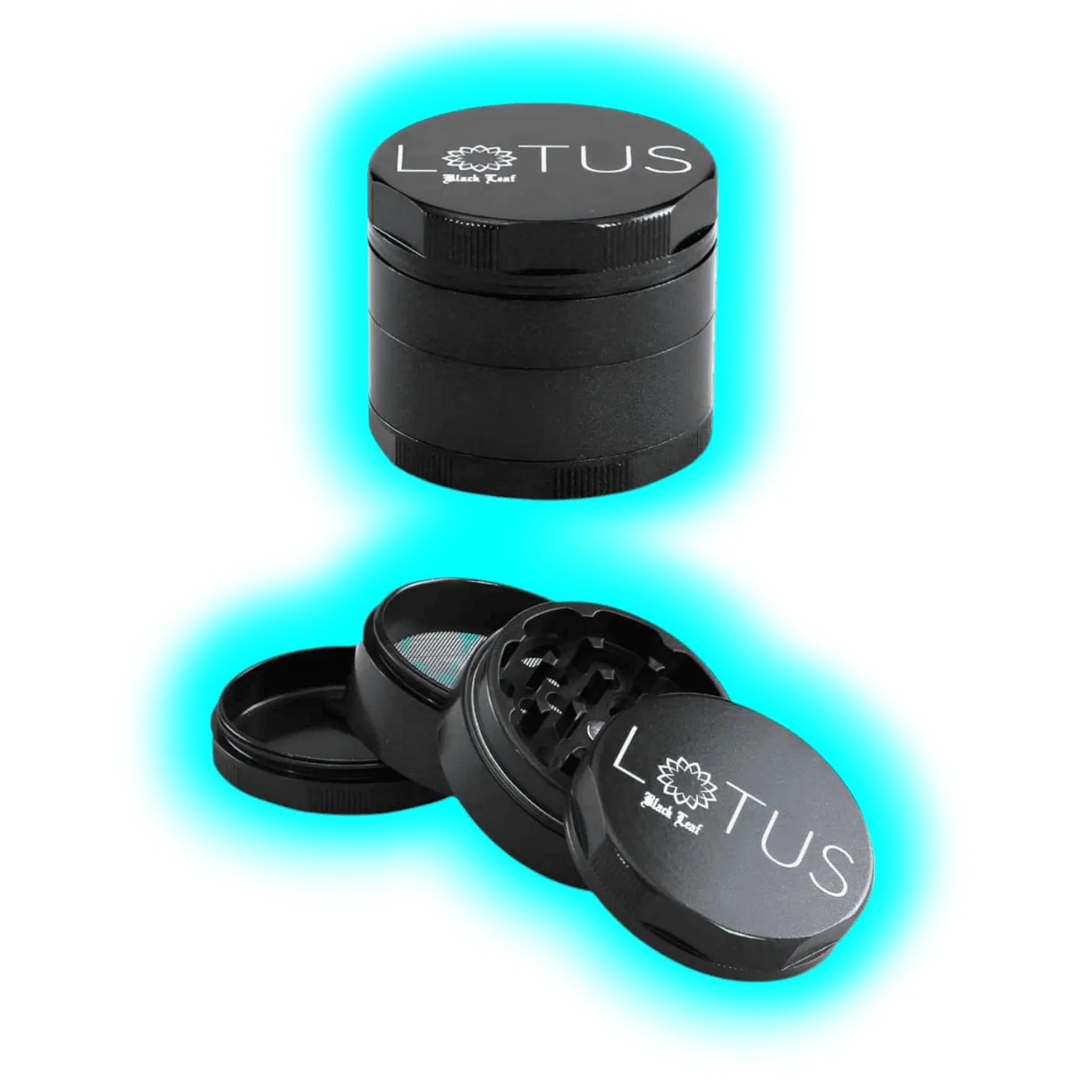 Black Leaf Lotus Grinder Grey 53mm