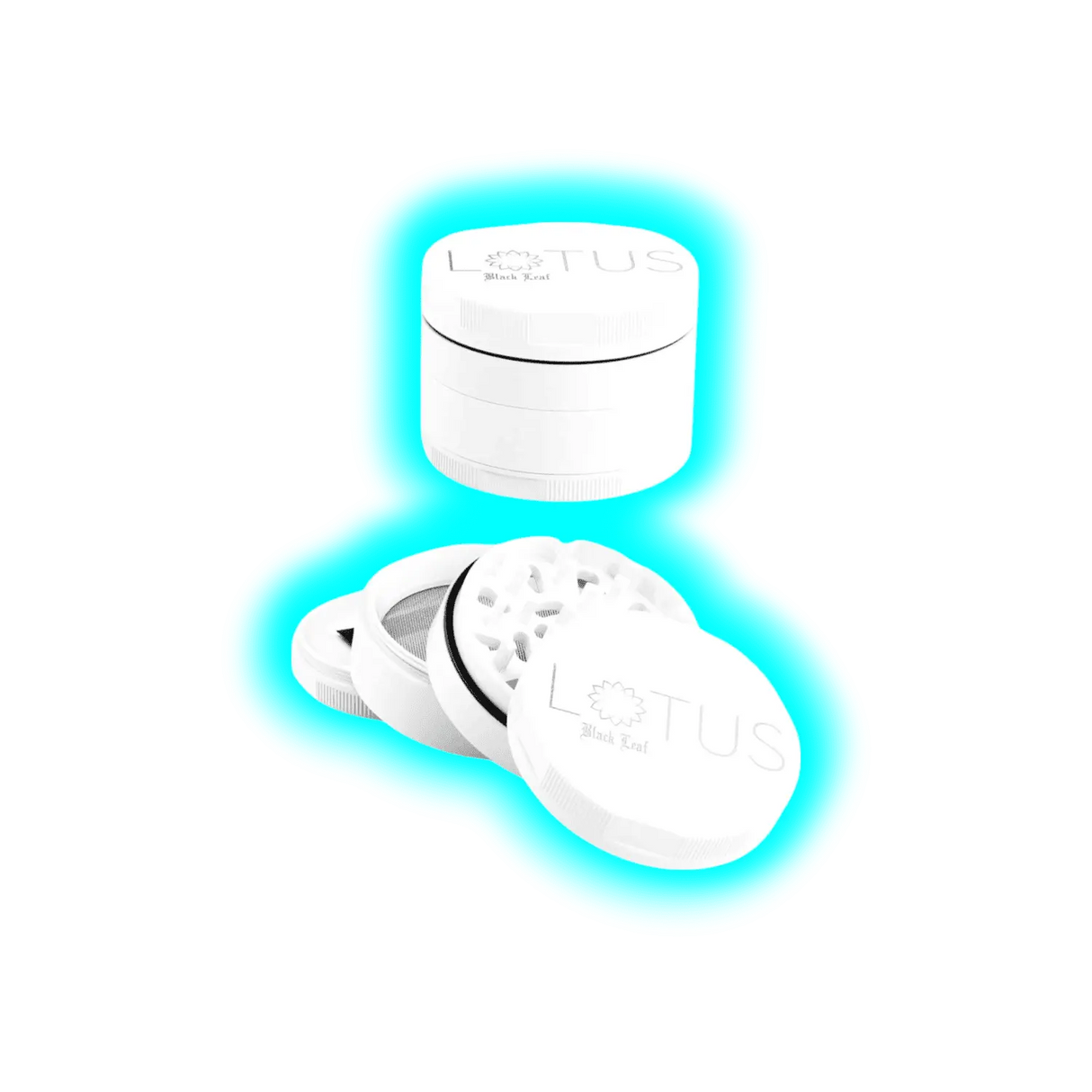 Black Leaf Lotus Grinder White 63mm