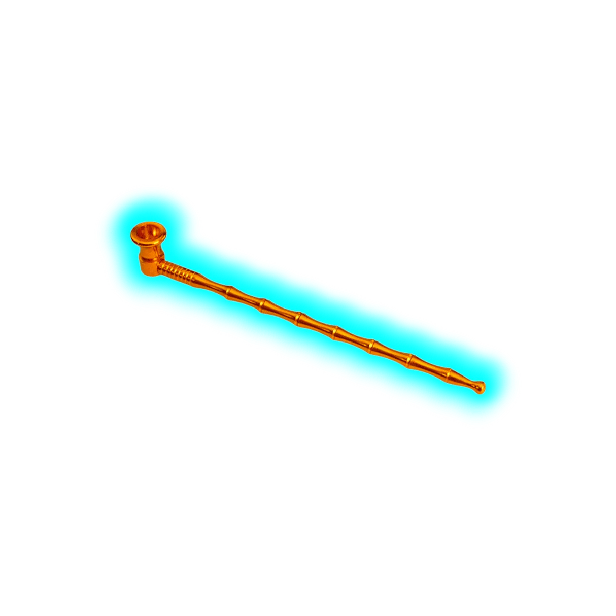 Black Leaf Metal Pipe Gold