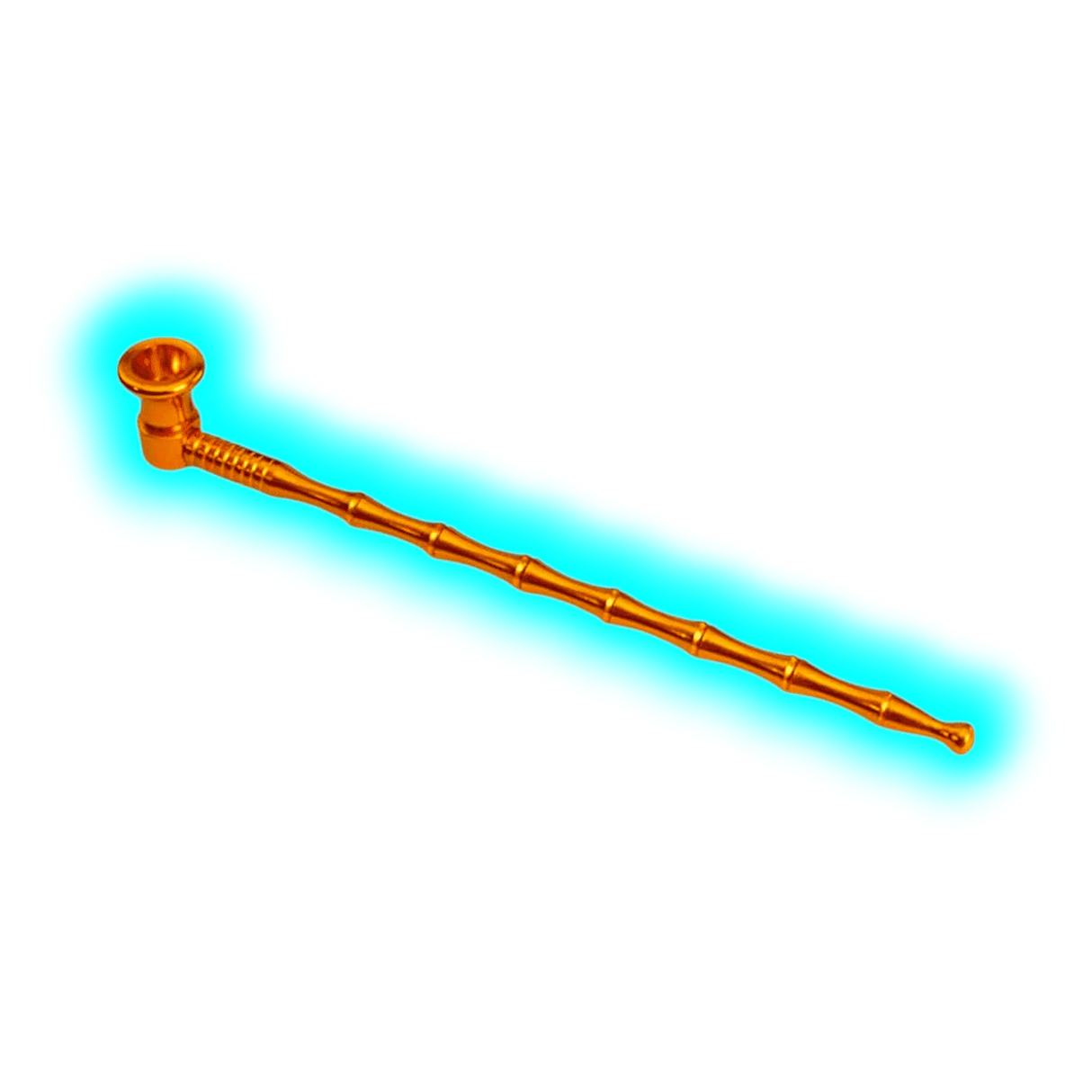 Black Leaf Metal Pipe Gold