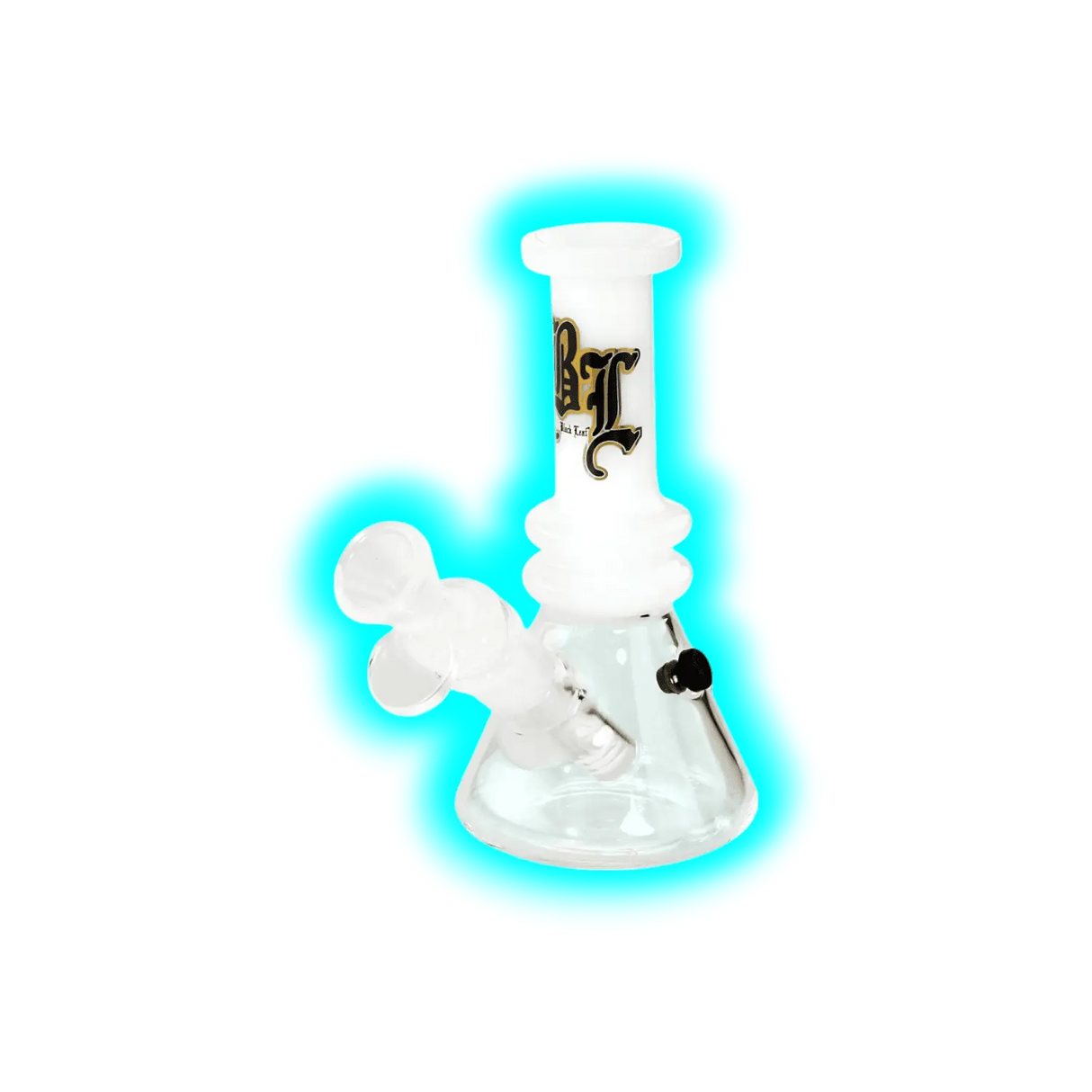 Black Leaf Mini-Bubbler mit Chillum-Stecksystem White 15.5cm