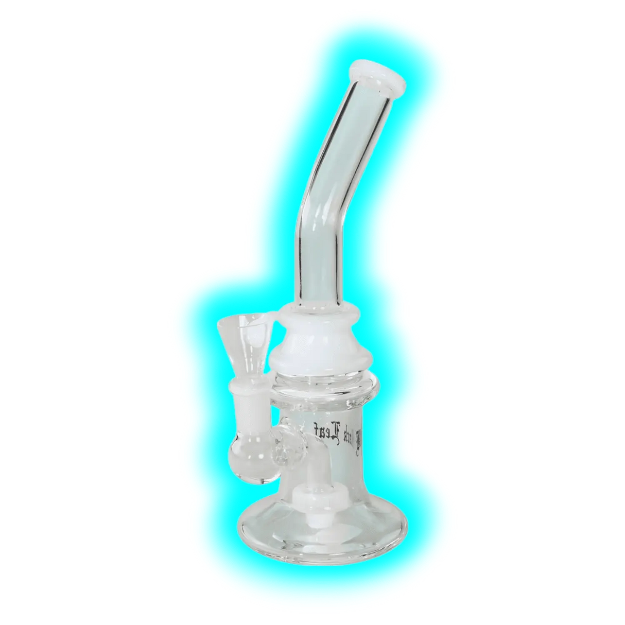 Black Leaf Perkolator Bubbler 23cm White