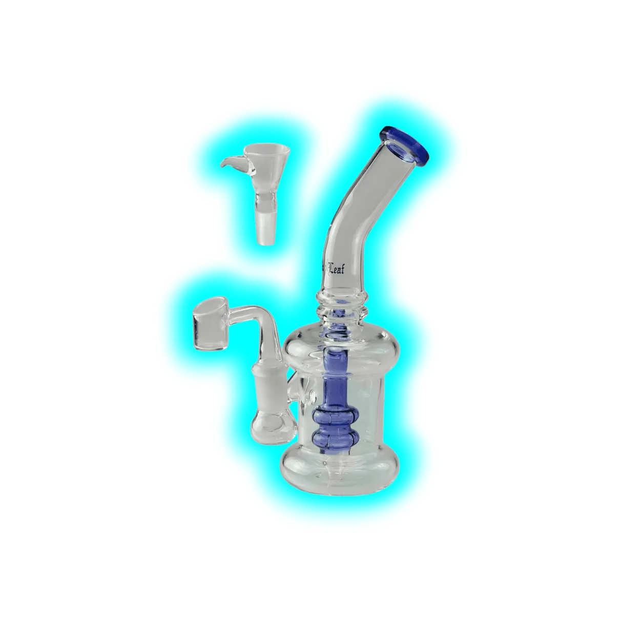 Black Leaf Perkolator Dab Rig 19.5cm Blue