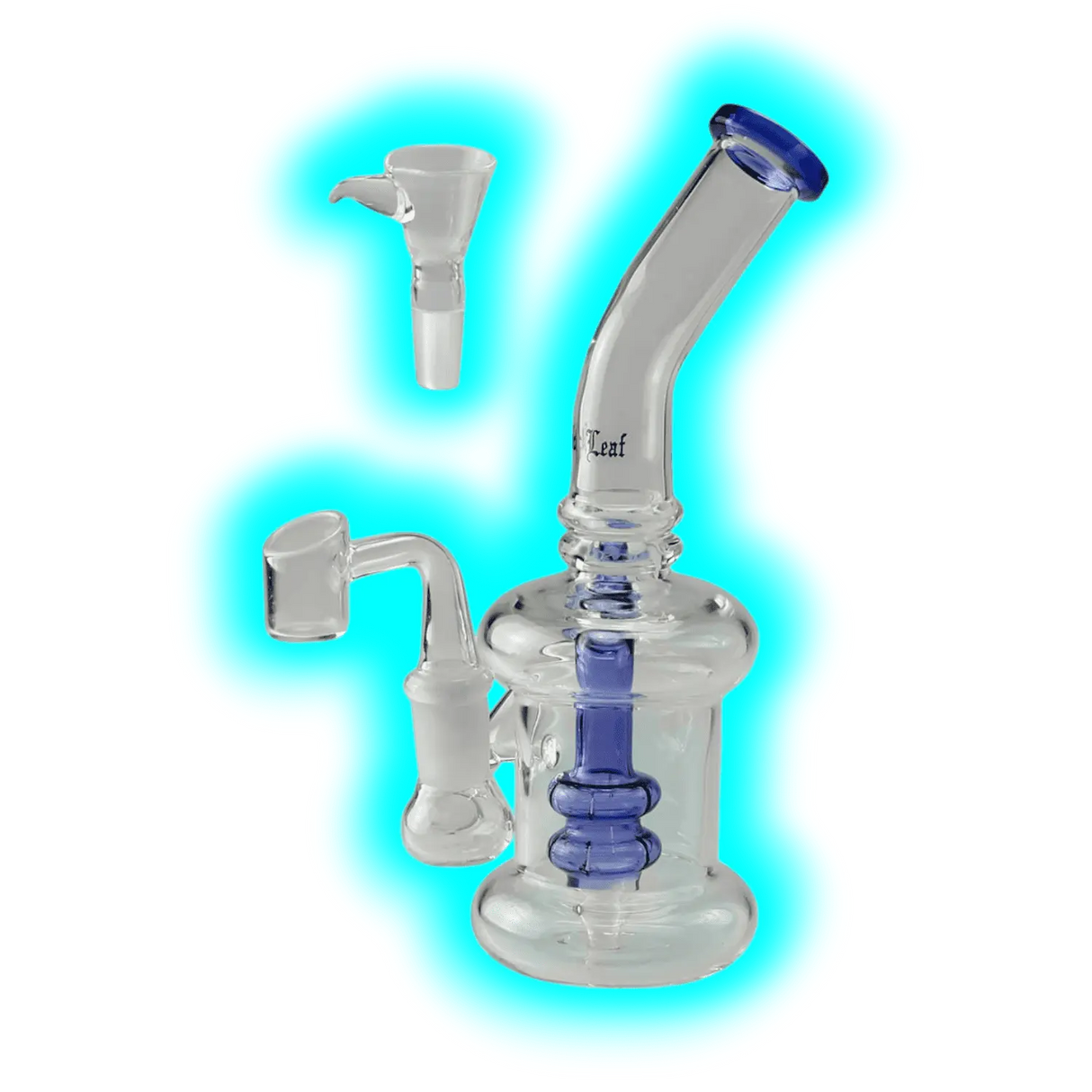 Black Leaf Perkolator Dab Rig 19.5cm Blue
