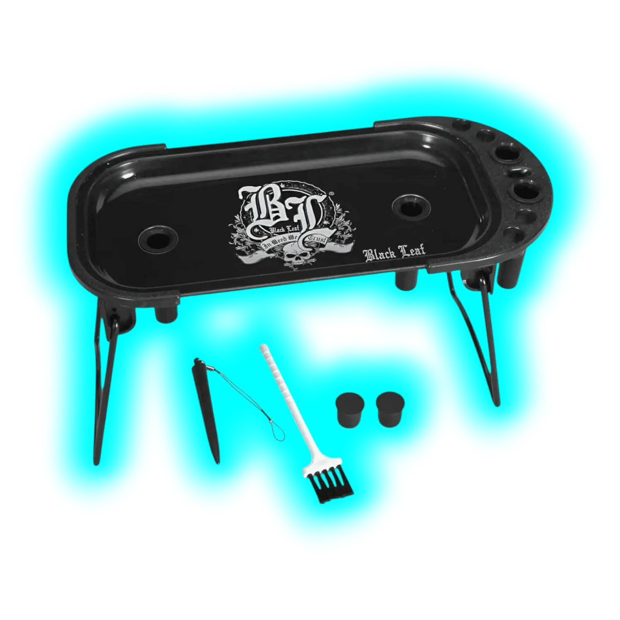 Black Leaf Rolling Console In Weed We Trust 232 x 110mm