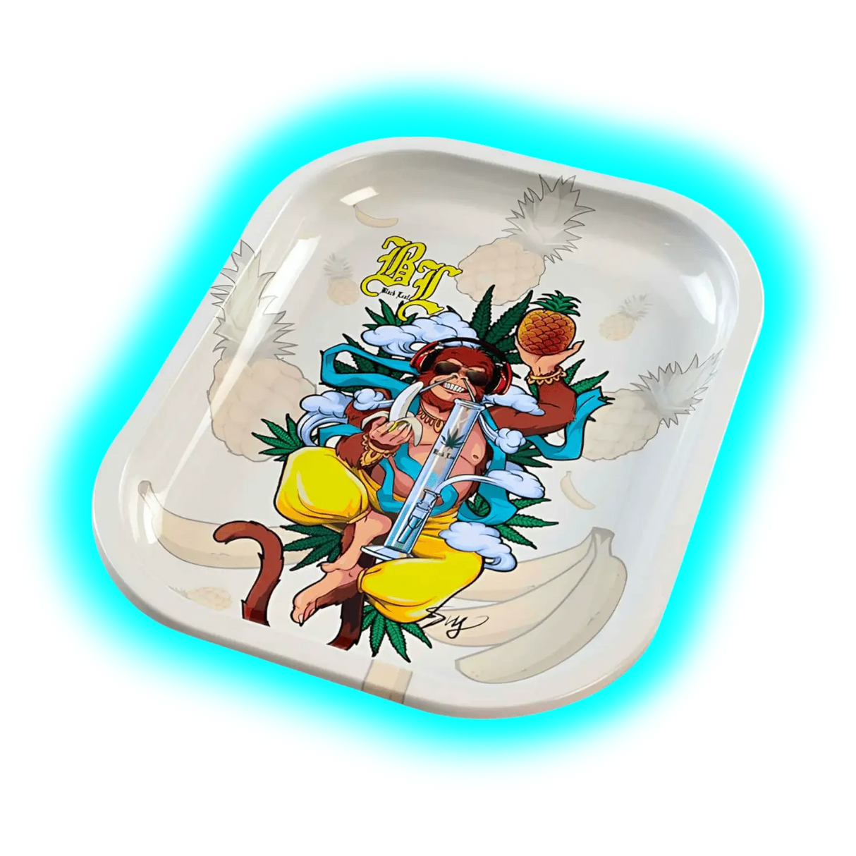 Black Leaf Rolling Tray Hanuman Small 140 x 180mm