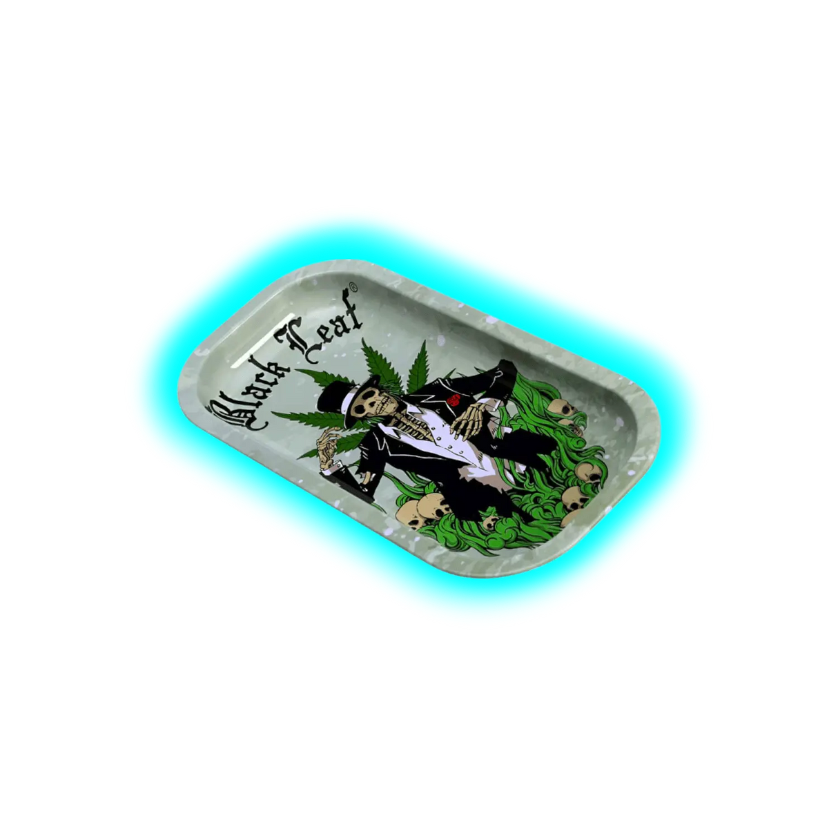 Black Leaf Rolling Tray Hempmaster 206 x 105mm