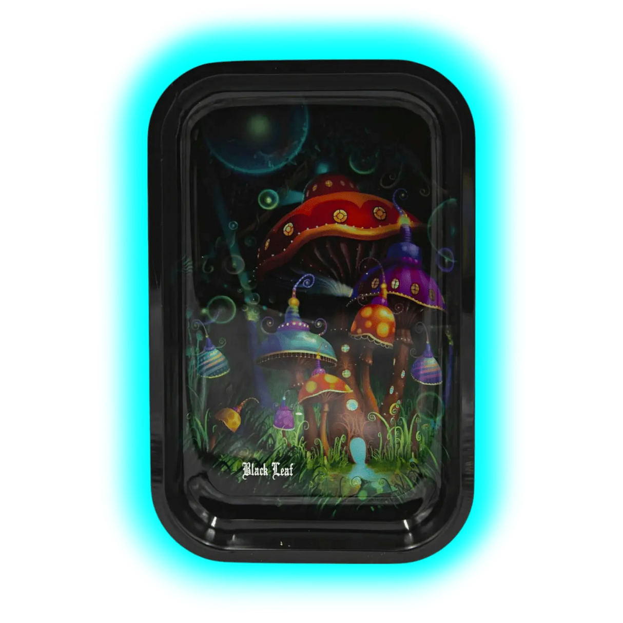 Black Leaf Rolling Tray M Mushroom Medium 175 x 275mm