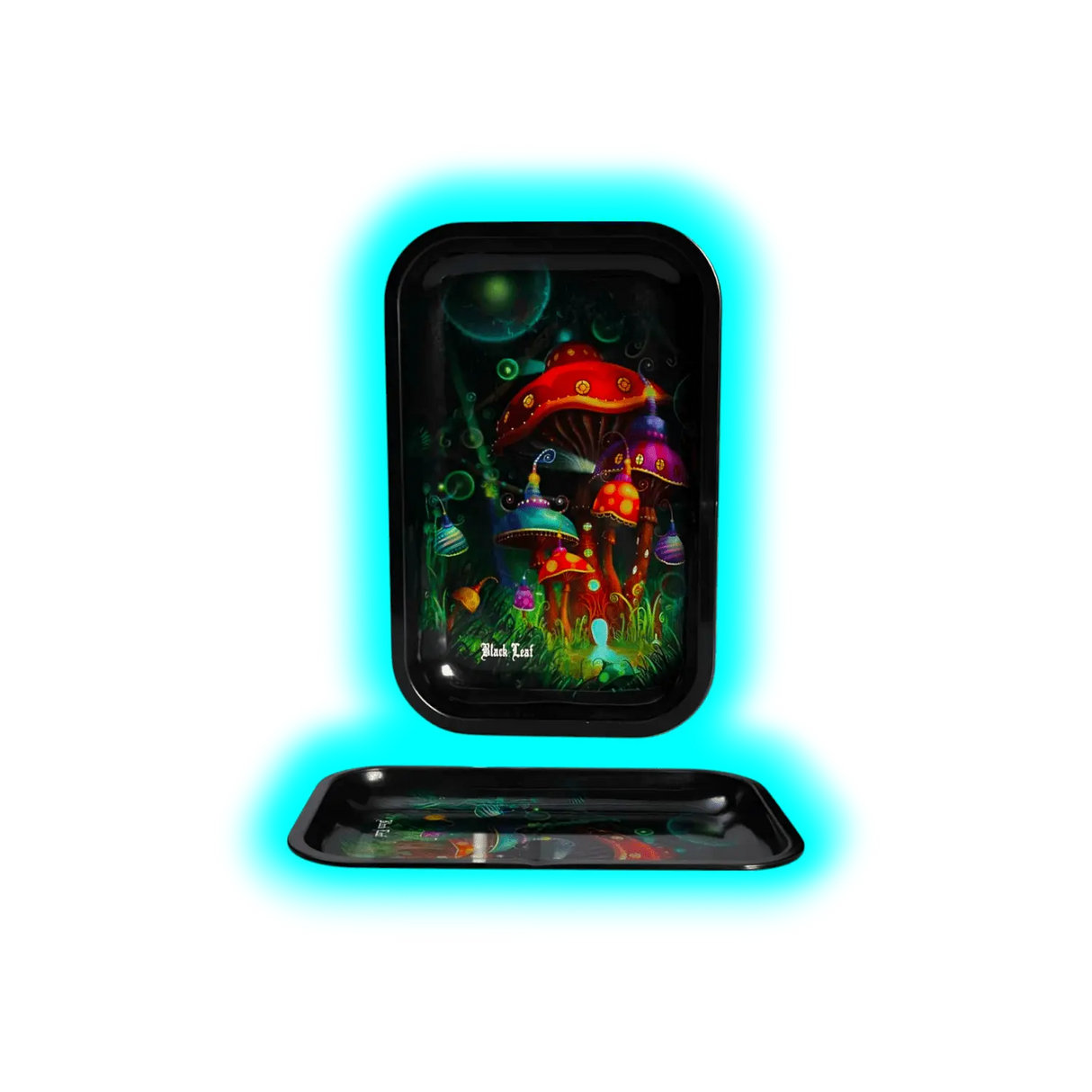 Black Leaf Rolling Tray S Black Leaf Mushroom 140 x 180mm