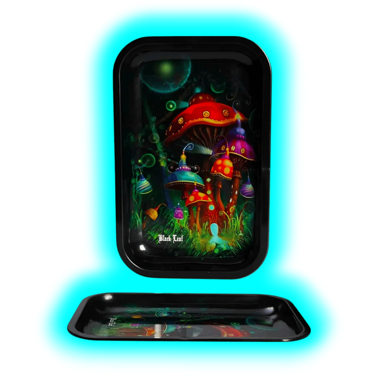 Black Leaf Rolling Tray S Black Leaf Mushroom 140 x 180mm