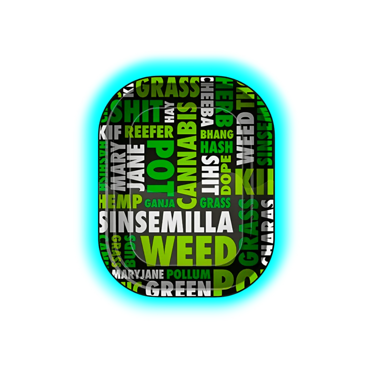 Black Leaf Rolling Tray S Cannafonts 140 x 180mm