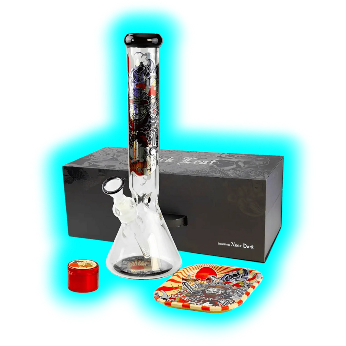 Black Leaf Ronin und Geisha Ice Bong Set 40cm