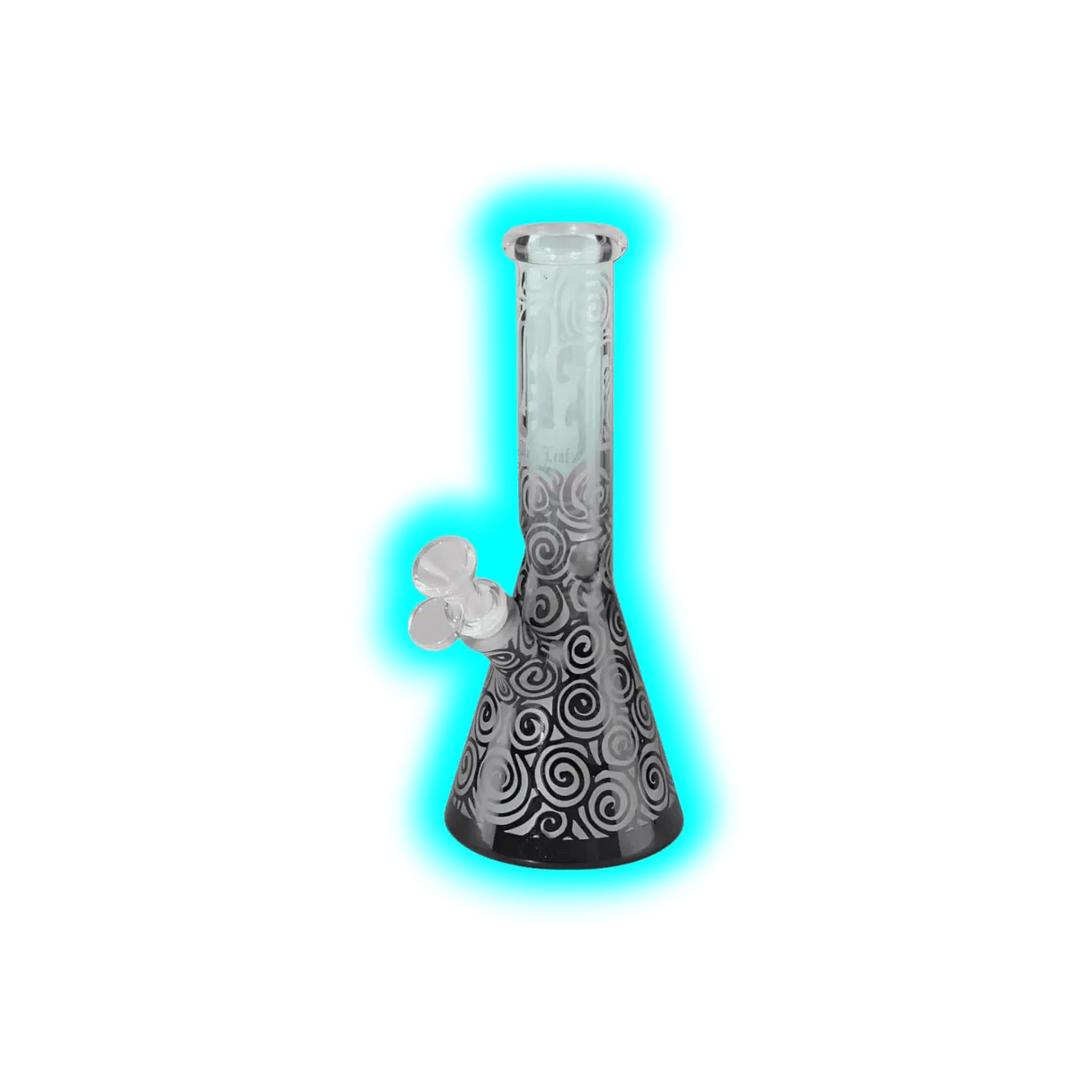 Black Leaf Sandblast Ice Bong 25cm