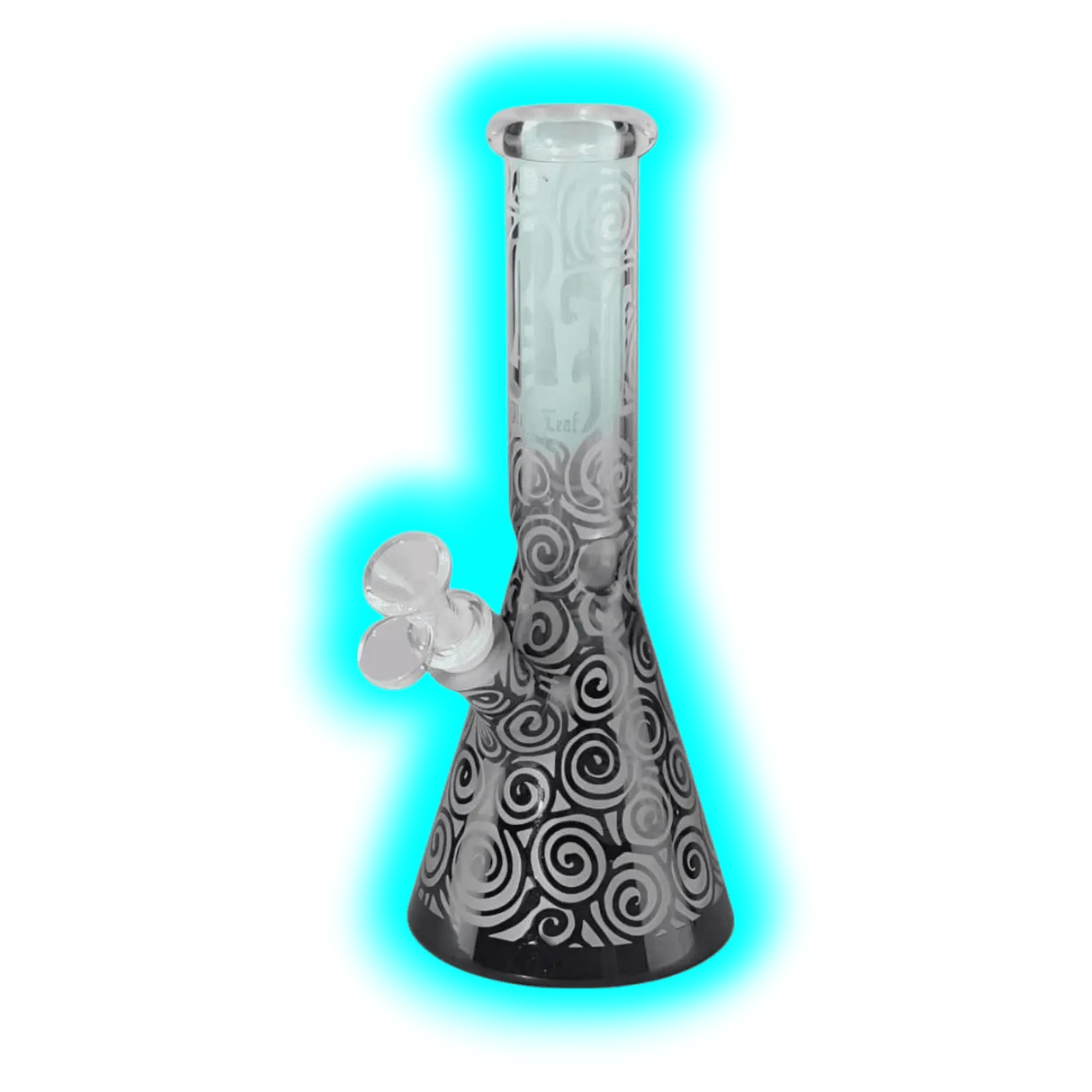 Black Leaf Sandblast Ice Bong 25cm
