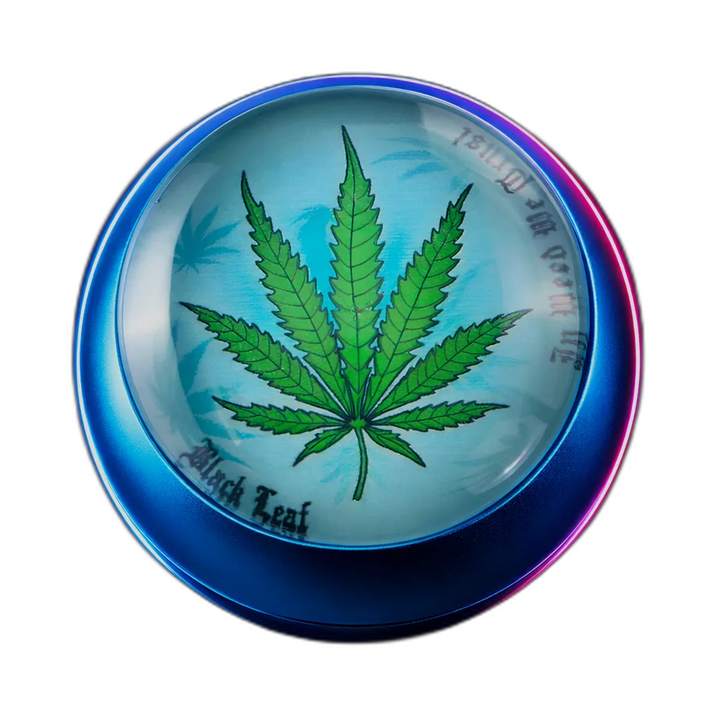 Black Leaf SPHERE Grinder 4 Parts Blue