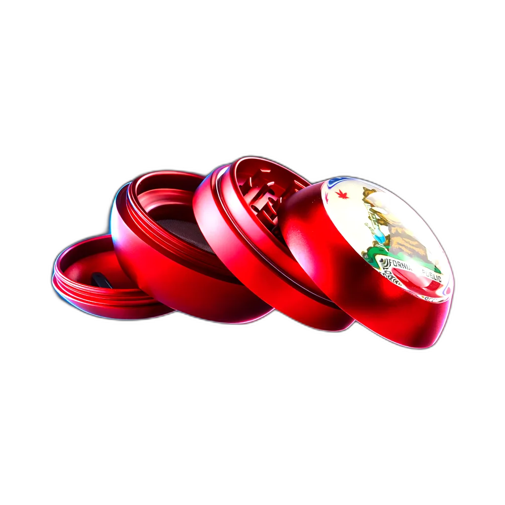 Black Leaf SPHERE Grinder 4 Parts Red in der Frontansicht
