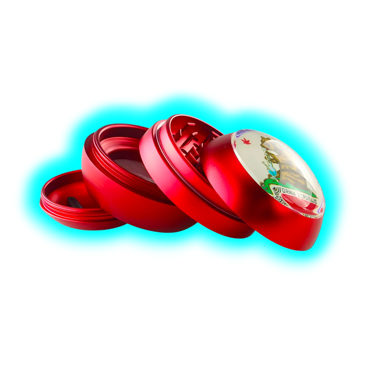 Black Leaf SPHERE Grinder 4 Parts Red