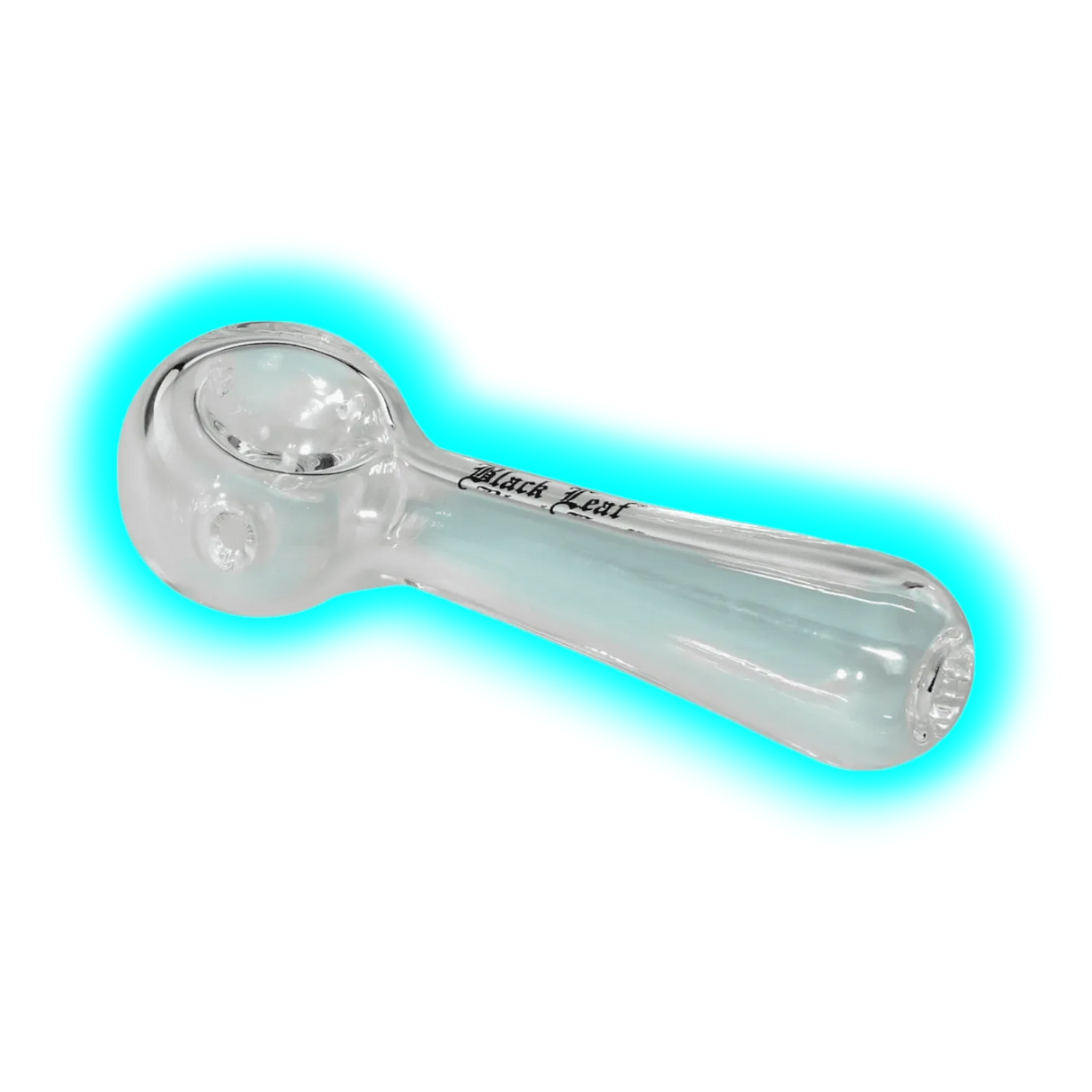Black Leaf Spoon Glass Pipe 12.3cm
