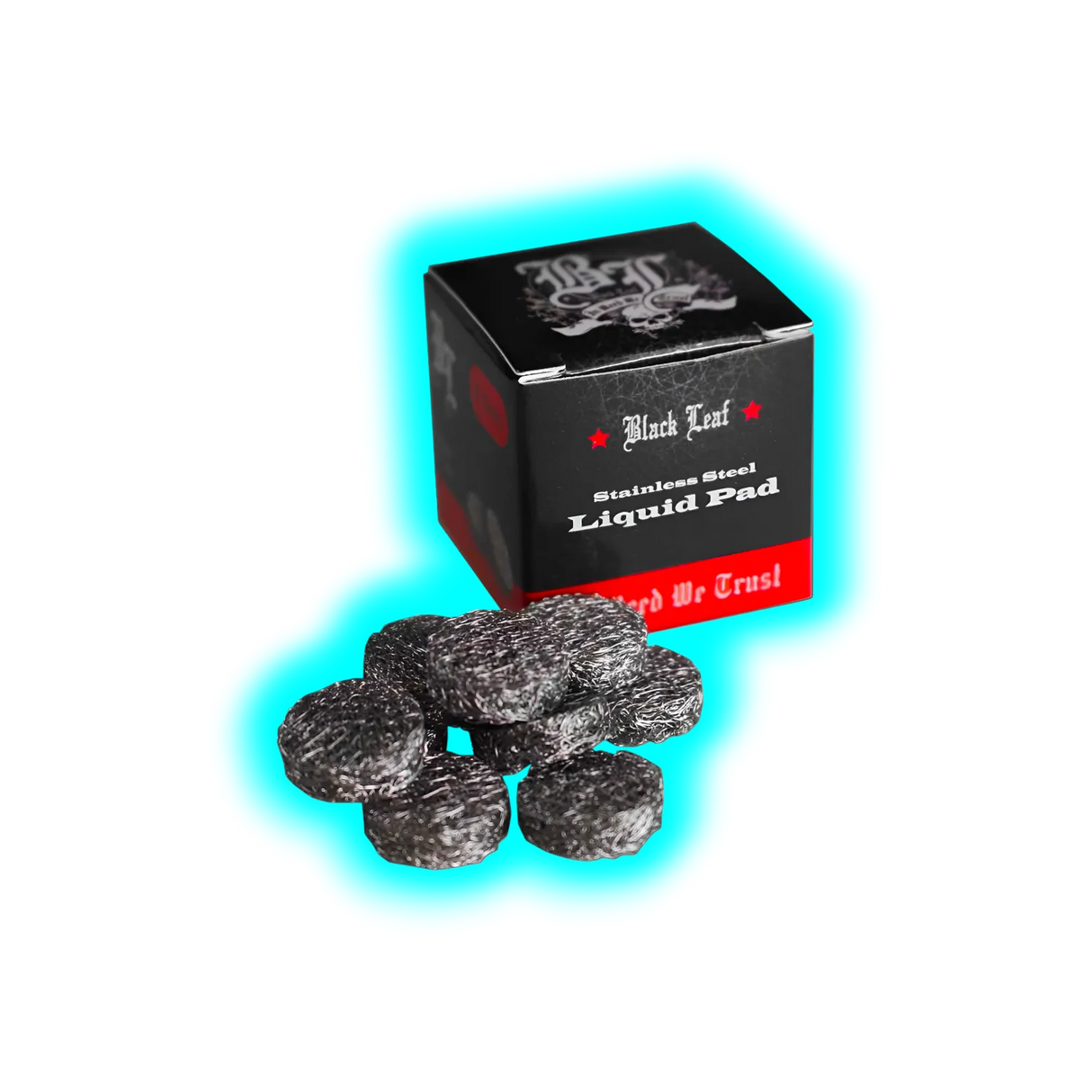 Black Leaf Stainless Steel Drip Pads for Liquid 15mm 10pcs