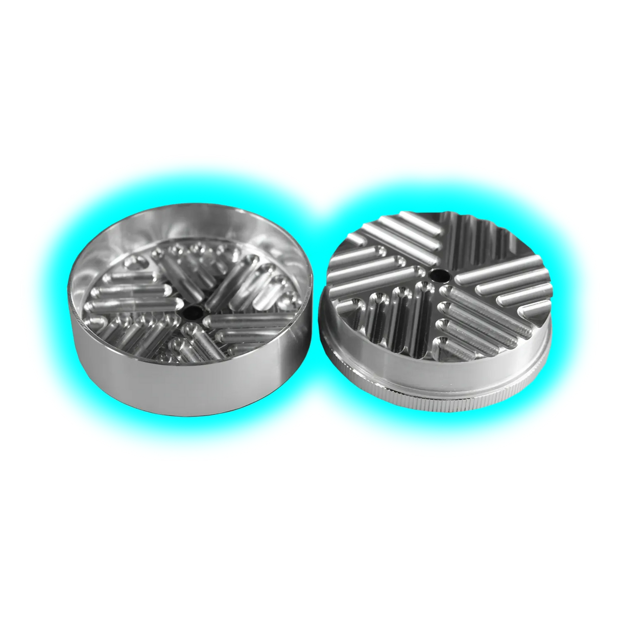 Blackleaf Aluminium Grinder The Pusher 2 Silver 2 Parts