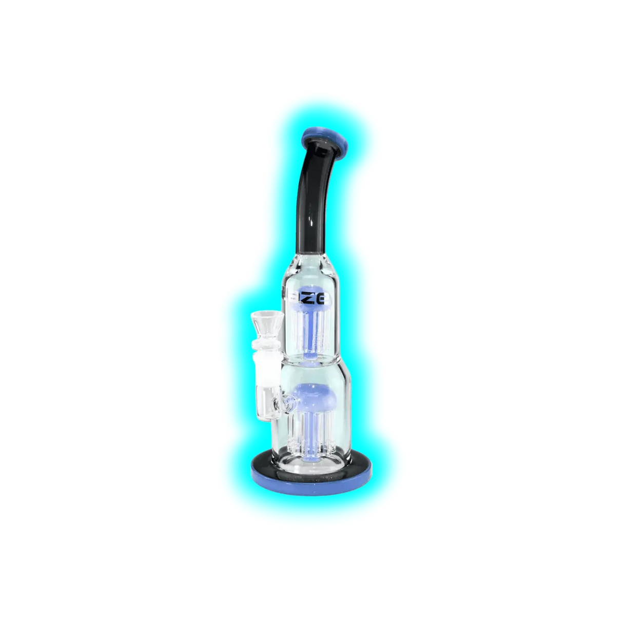Blaze Glass Glasbong Black n Blue
