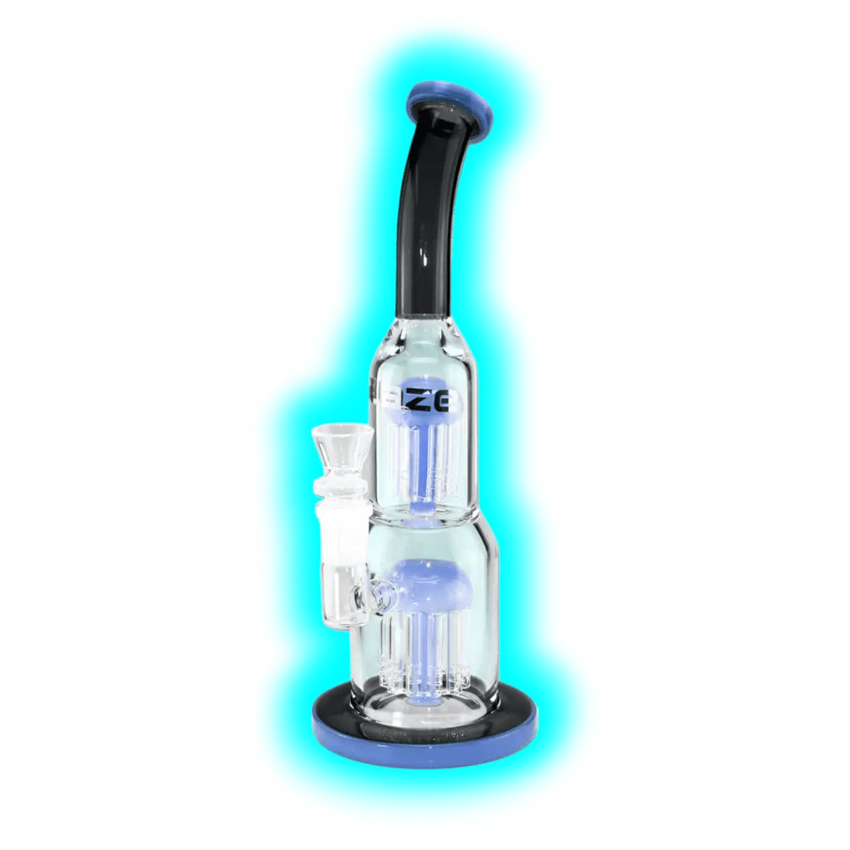 Blaze Glass Glasbong Black n Blue