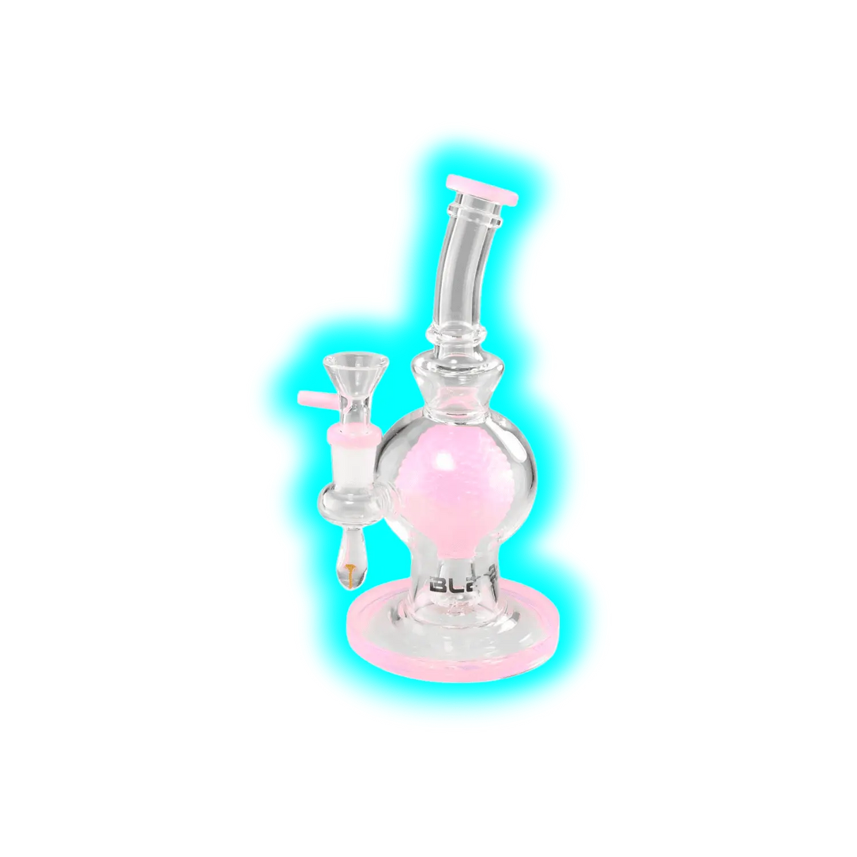 BLAZE GLASS Golf Ball Bubbler Pink