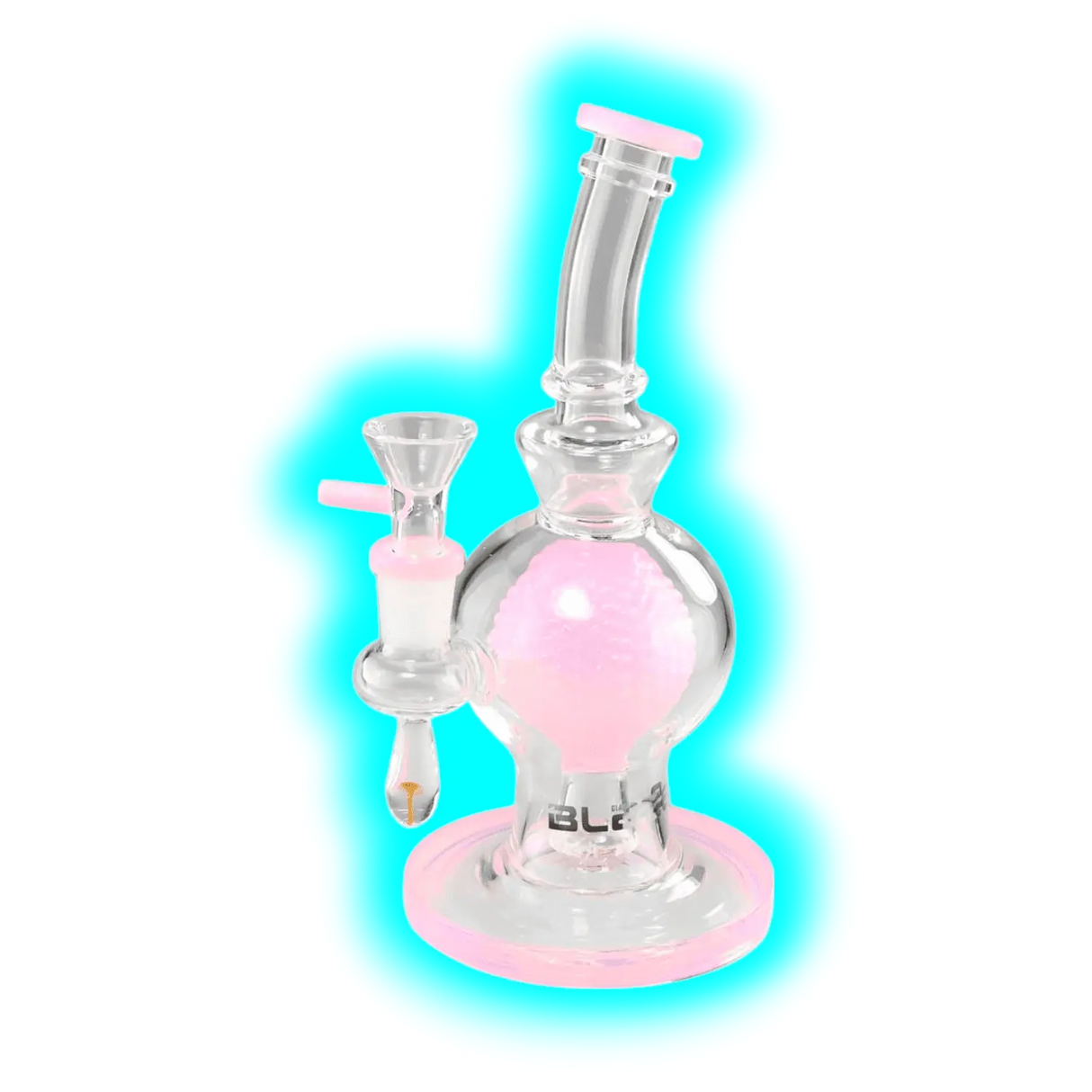 BLAZE GLASS Golf Ball Bubbler Pink