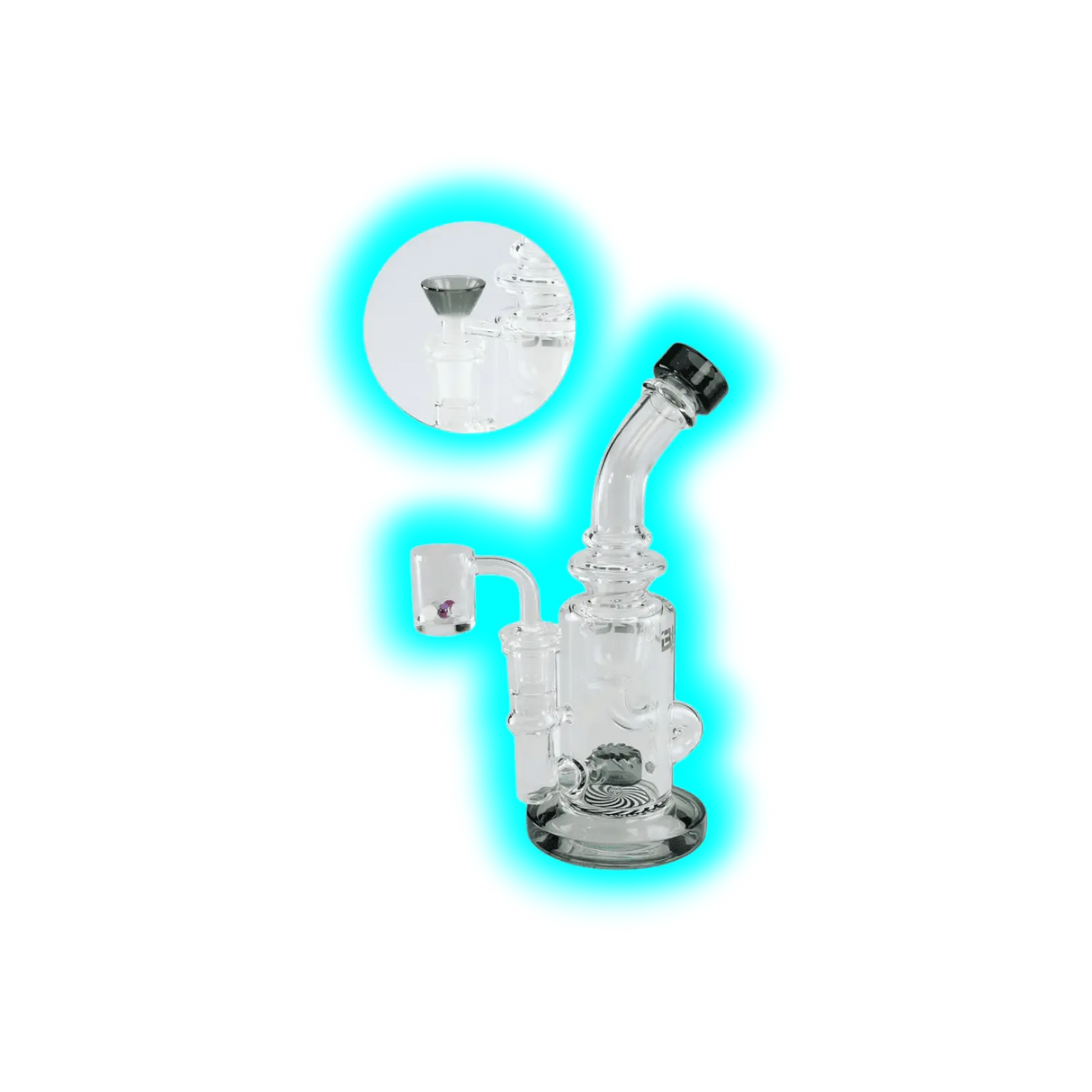 Blaze Glass Recyclerbong Black 21cm