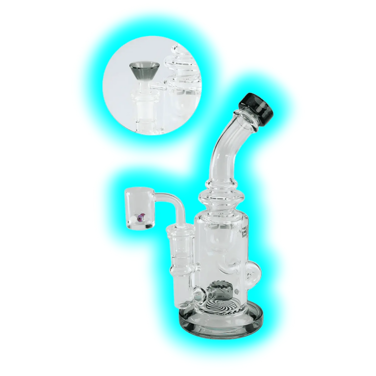 Blaze Glass Recyclerbong Black 21cm