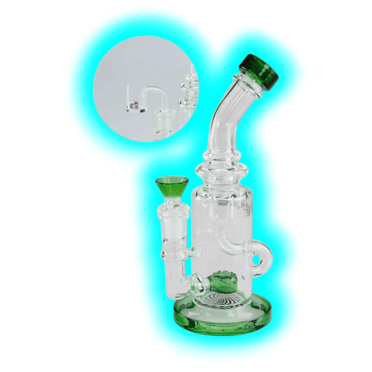 Blaze Glass Recyclerbong Green 21cm