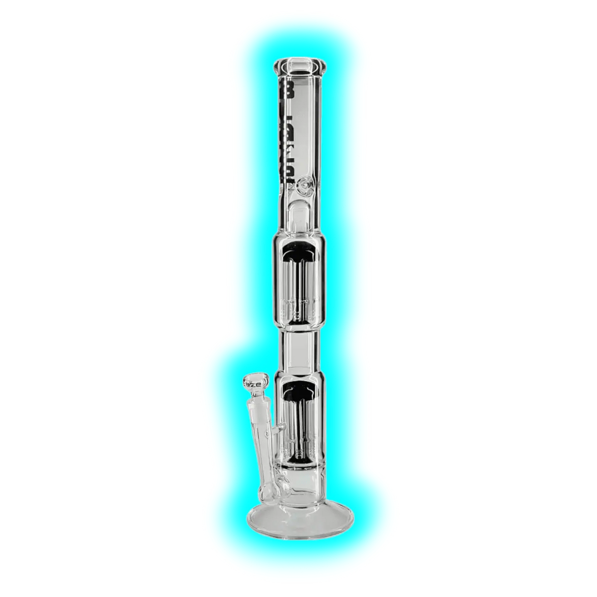 Blaze Tower Ice Bong 2x8 Arm Perkolator Schwarz