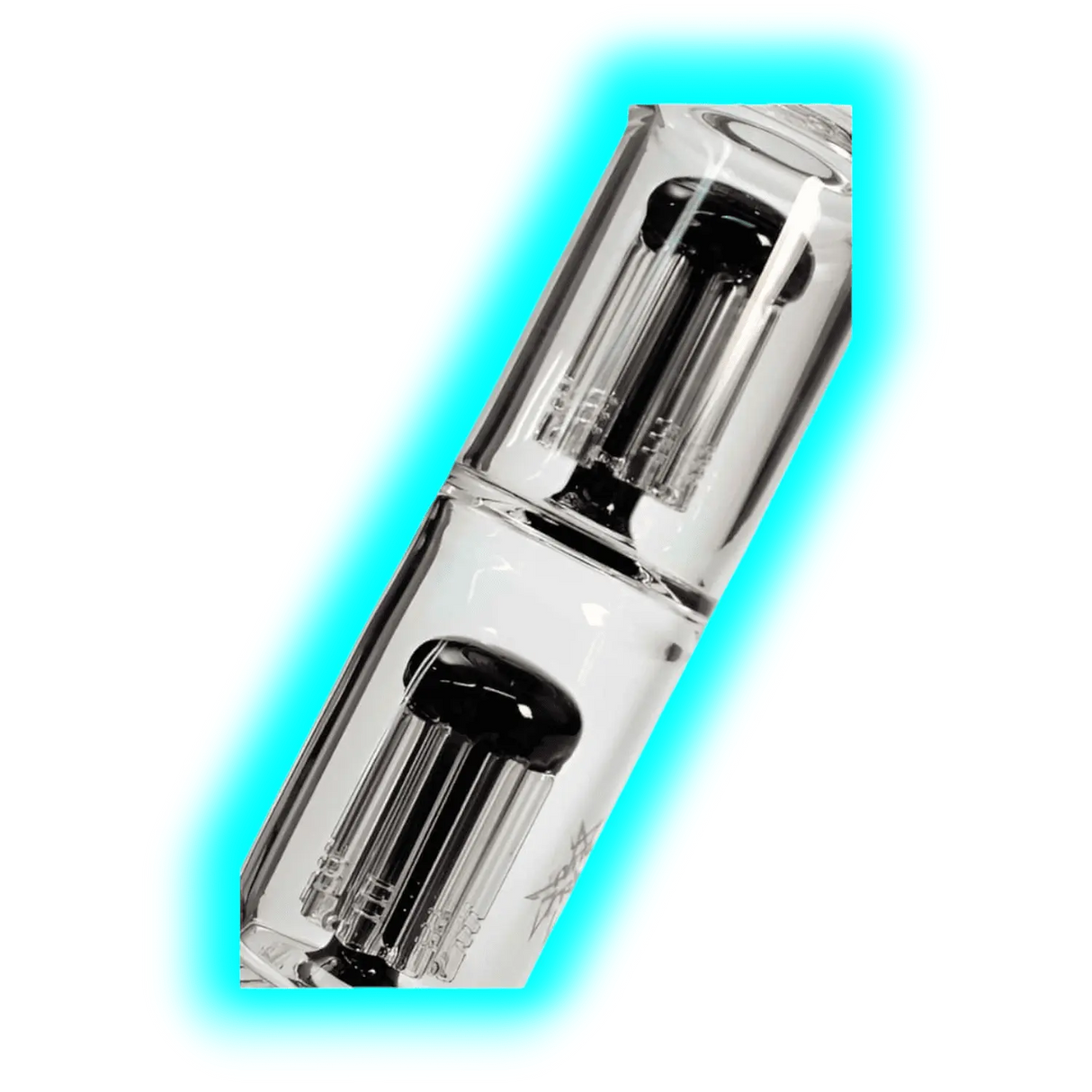 Blaze Tower Ice Bong 2x8 Arm Perkolator Schwarz