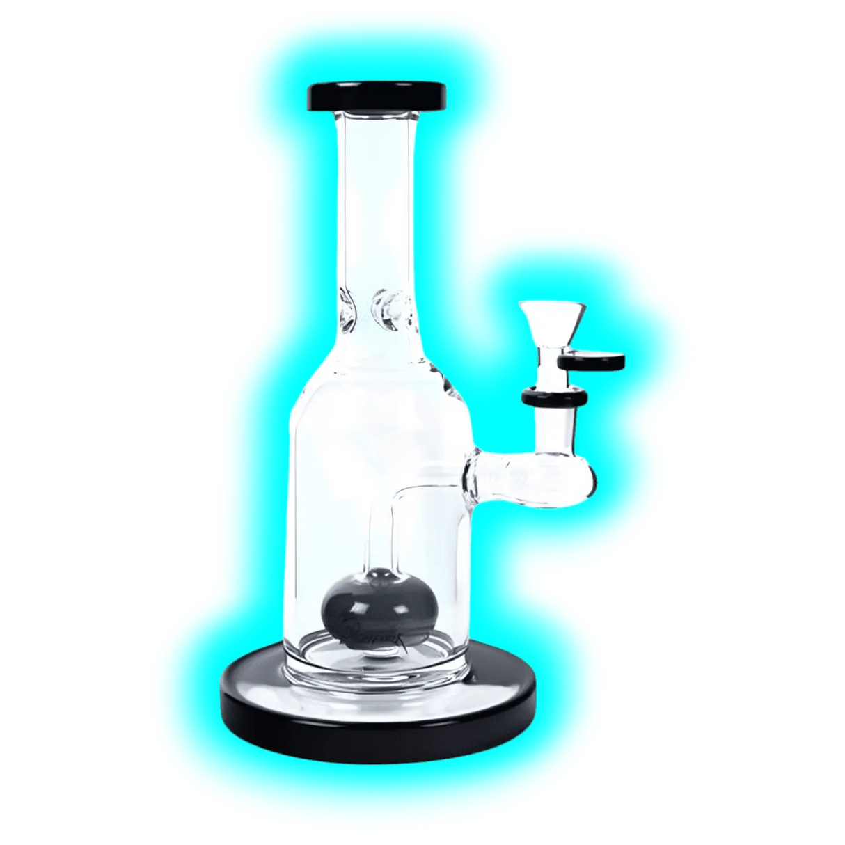 Bong/Dabber Black Transparent 22cm