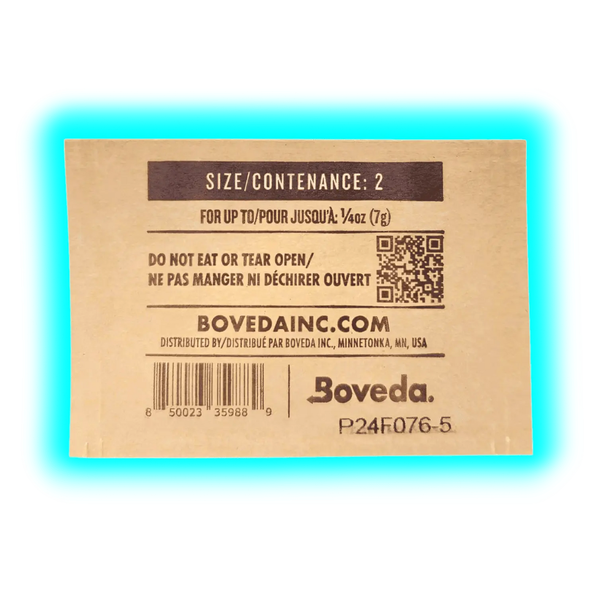 Boveda 62% Humidy Pack 2g 1500pcs