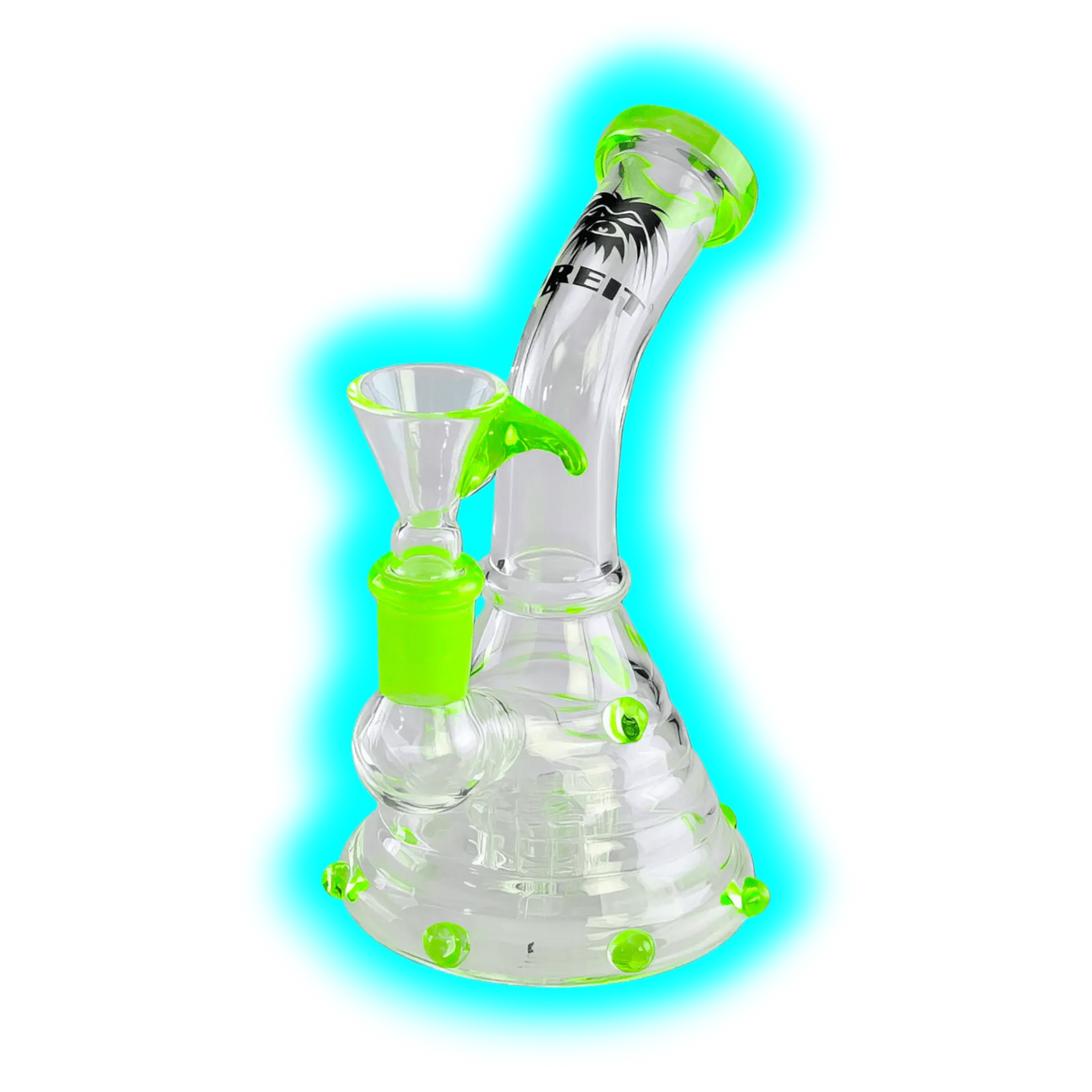 BREIT Drumperkolator Bong with Nobs Green