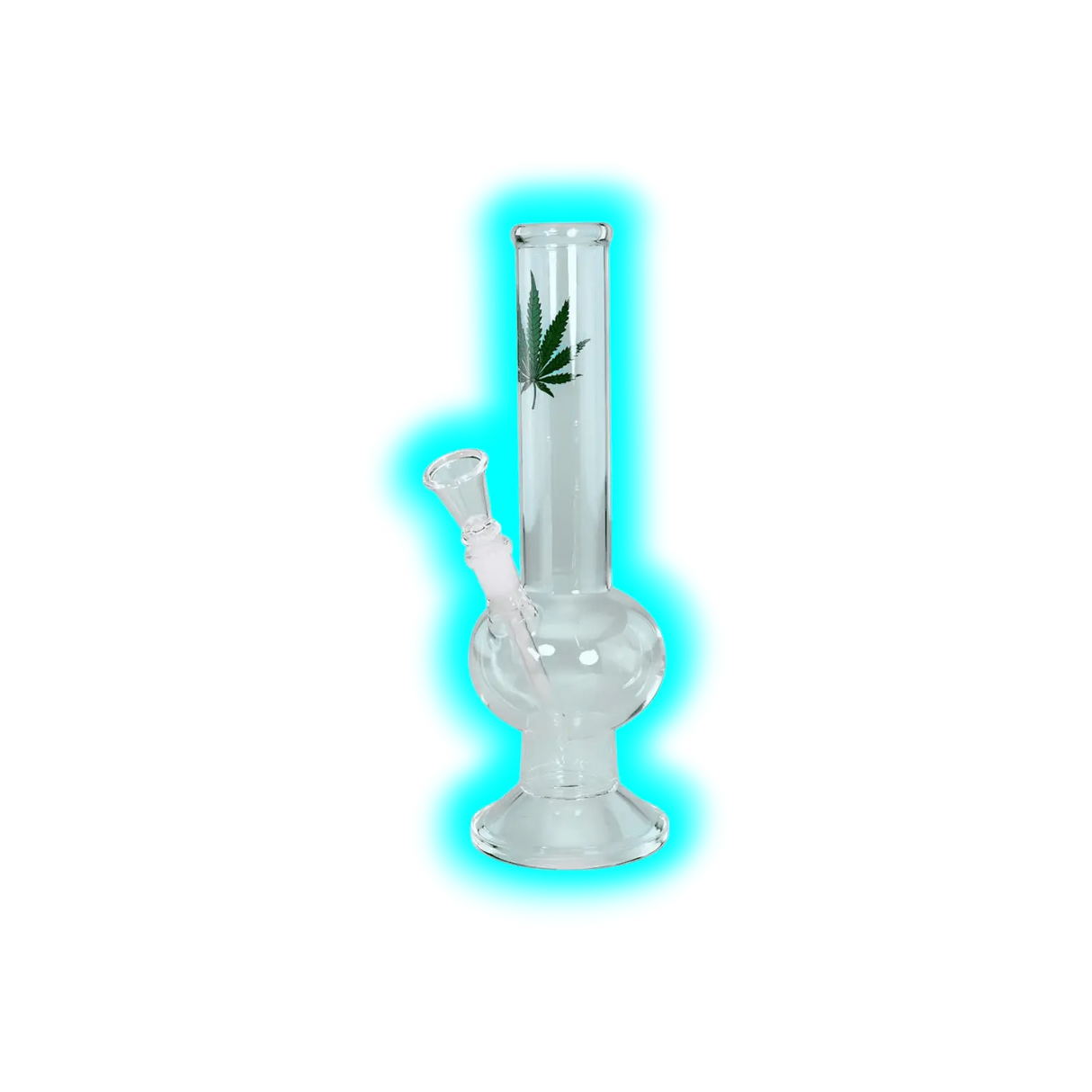Breitseite Glassbong Cannabisleaf round 35cm